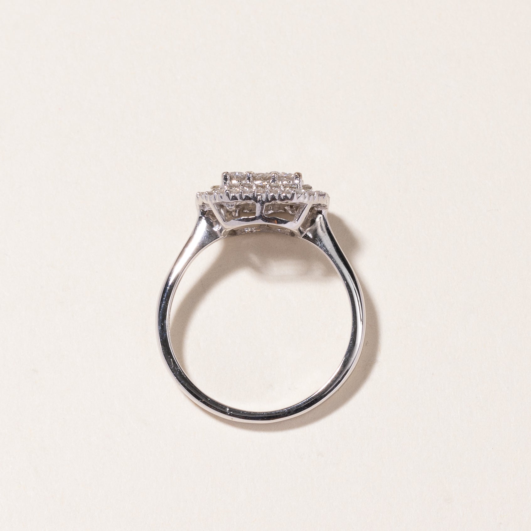 18k White Gold Diamond Ring & Earring Set | 3.91ctw | Sz 6.5