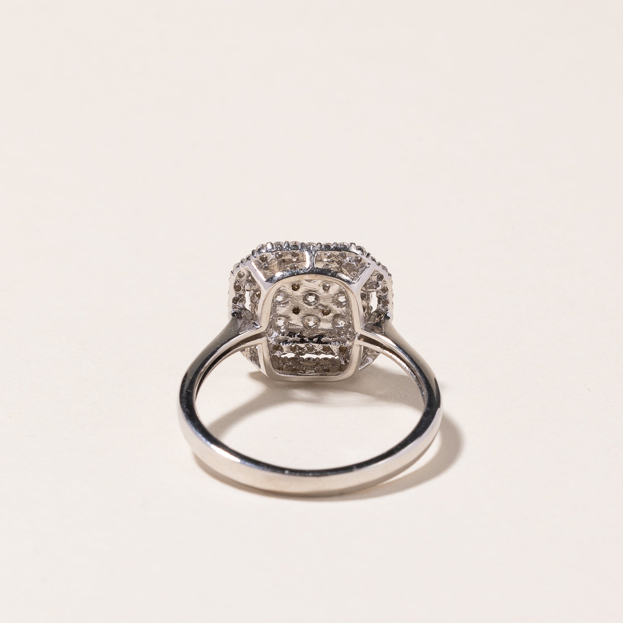 18k White Gold Diamond Ring & Earring Set | 3.91ctw | Sz 6.5