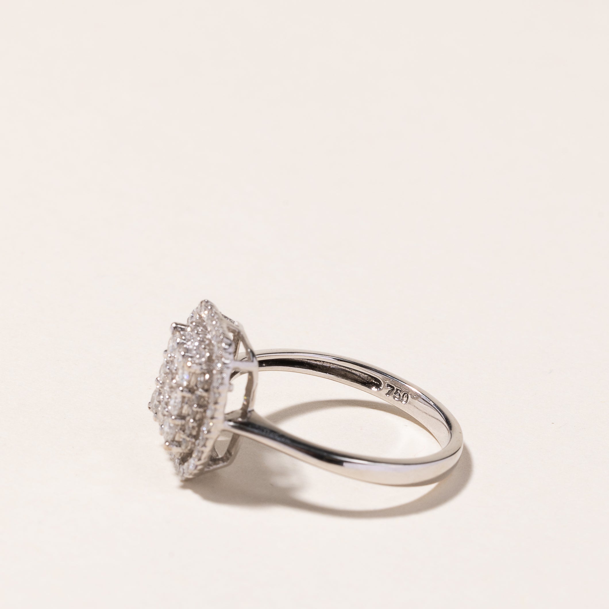 18k White Gold Diamond Ring & Earring Set | 3.91ctw | Sz 6.5