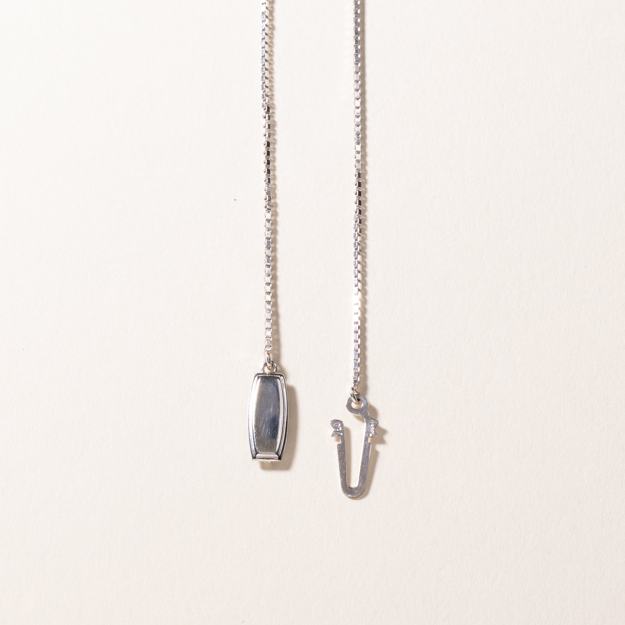 Collier en or blanc 18 carats et diamants | 0,25 ct au total | 43,8 cm 