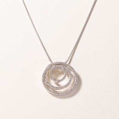 14k White Gold Diamond Necklace | 0.86ctw | 16