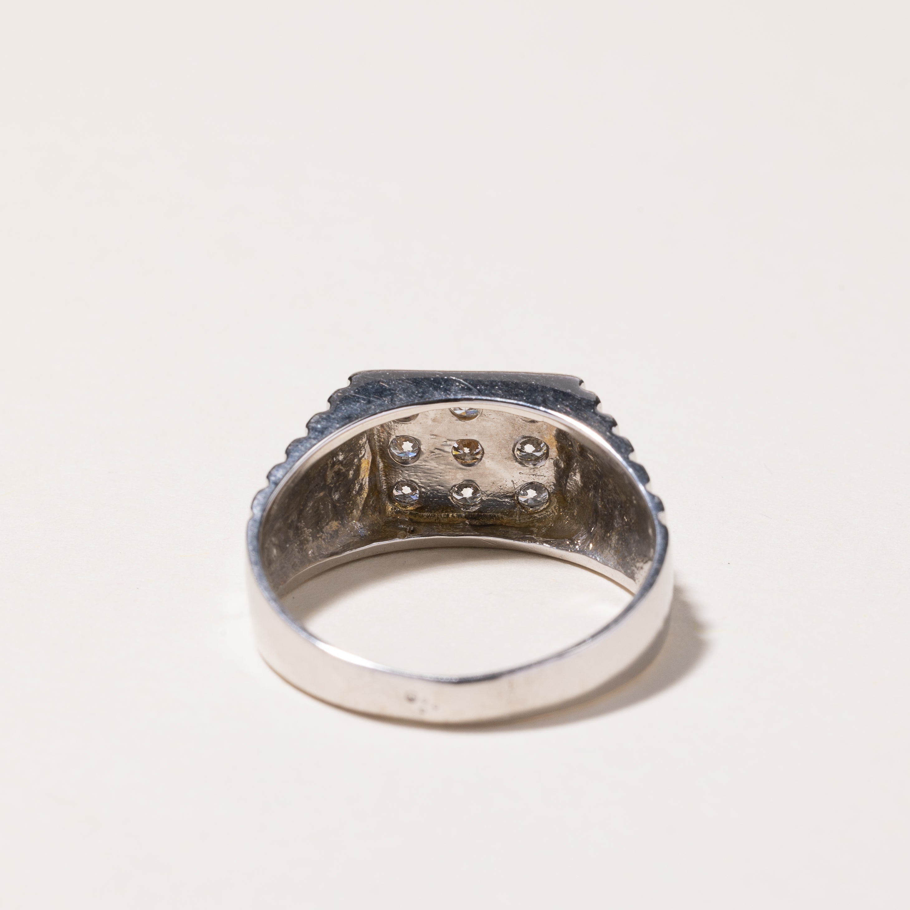 Bague en or blanc 14 carats et diamants | 0,50 ct | Taille 10,25 