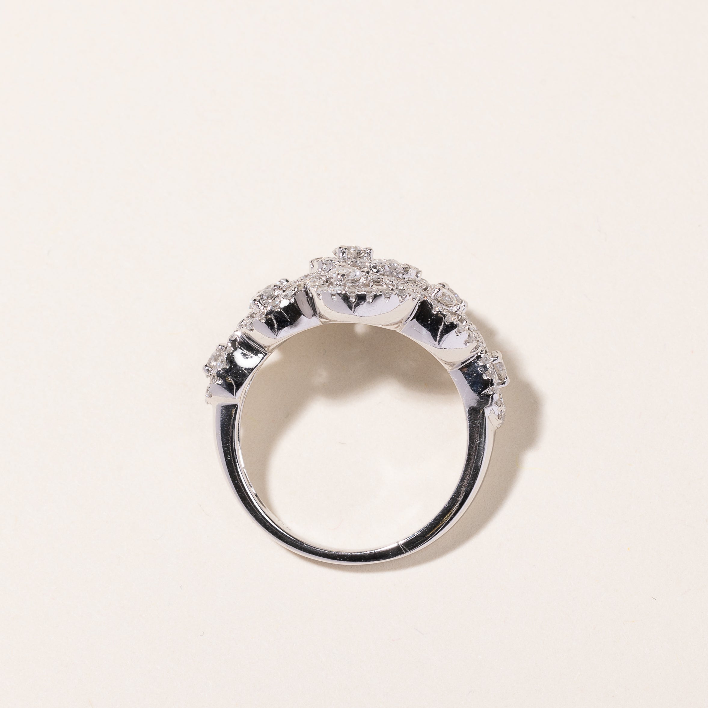 14k White Gold Diamond Ring | 1.56ctw | SZ 7