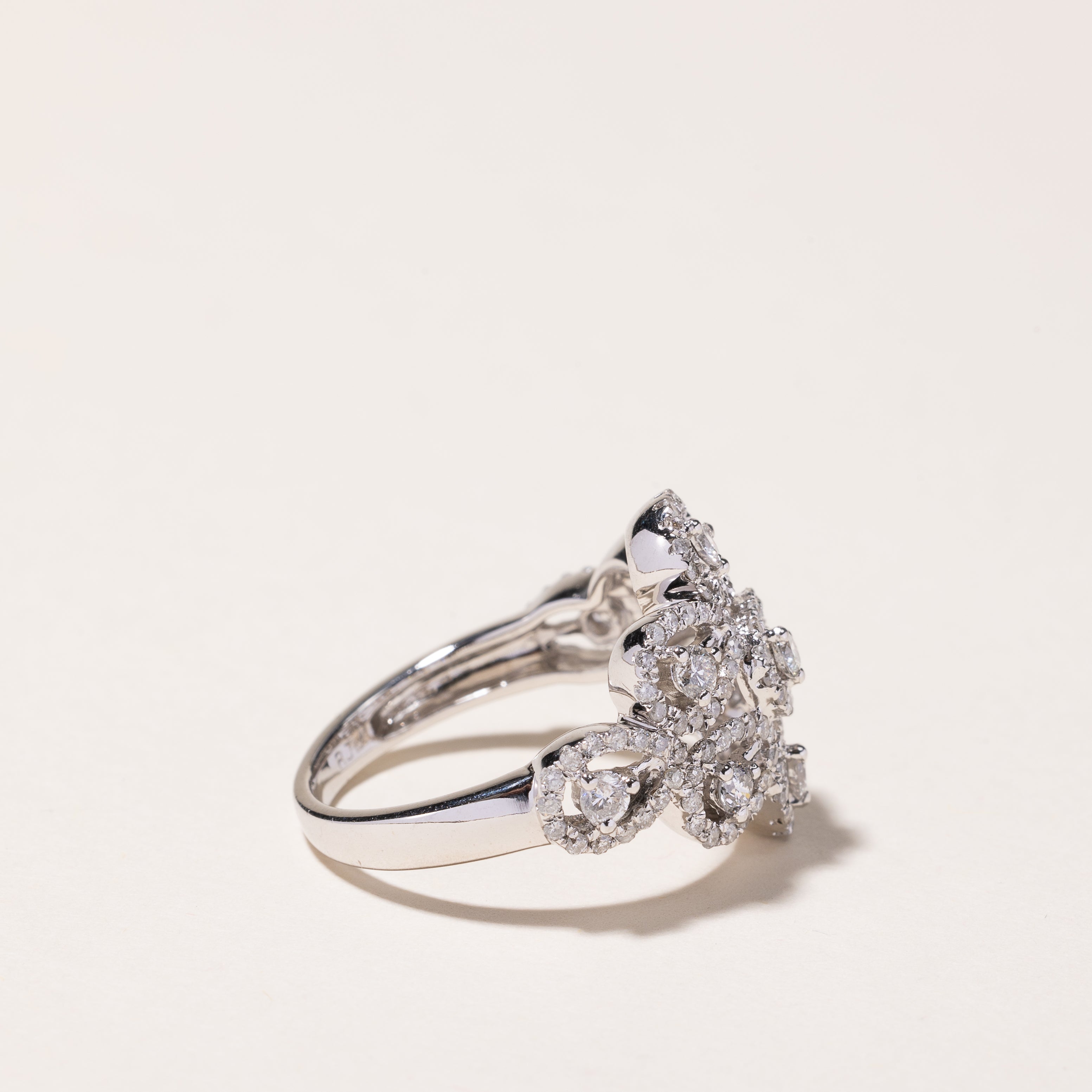 14k White Gold Diamond Ring | 1.56ctw | SZ 7