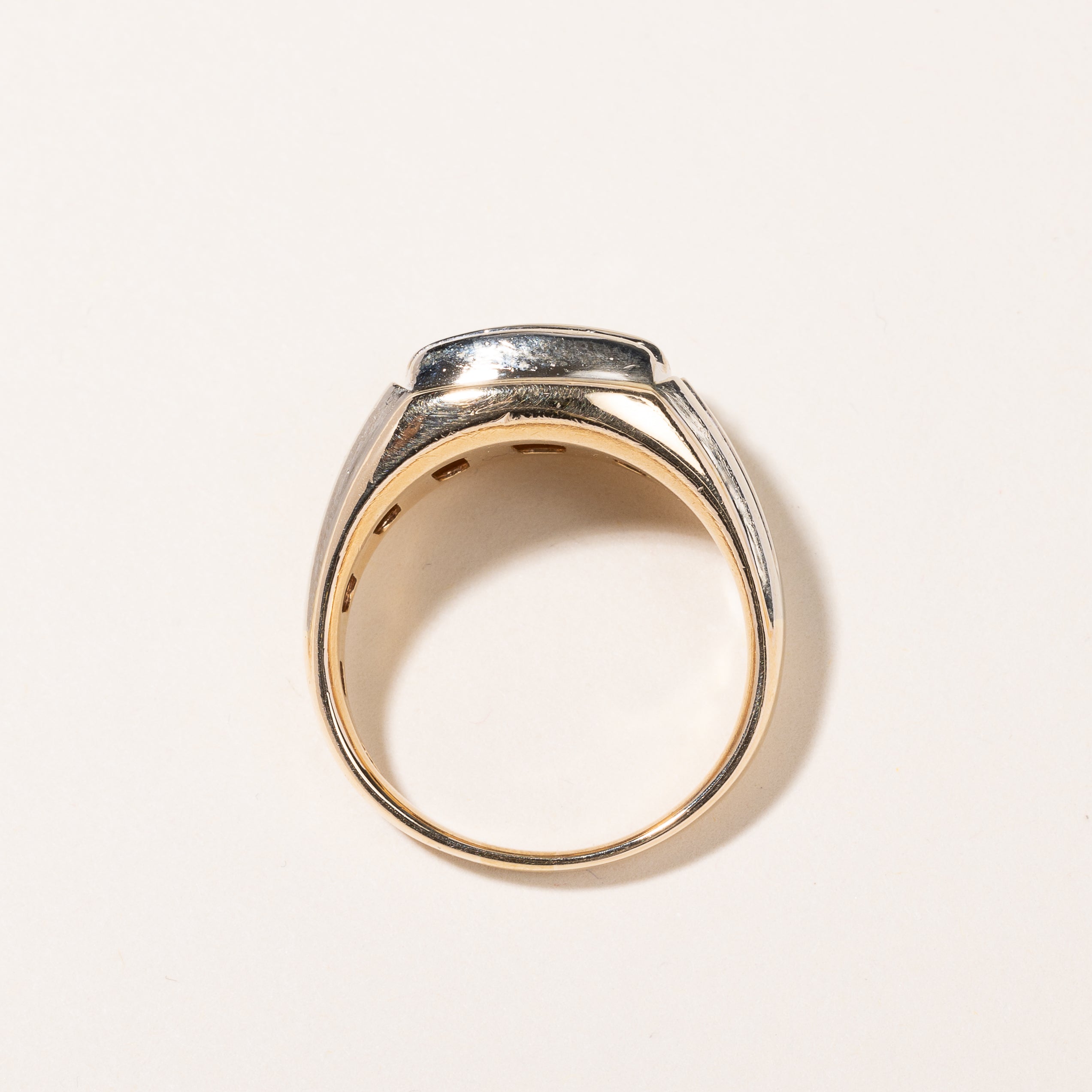 10k Two Tone Gold 5 Row Diamond Ring | 1.03ctw | SZ 12