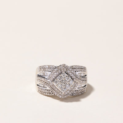 10k White Gold Diamond Ring | 1.10ctw | SZ 8