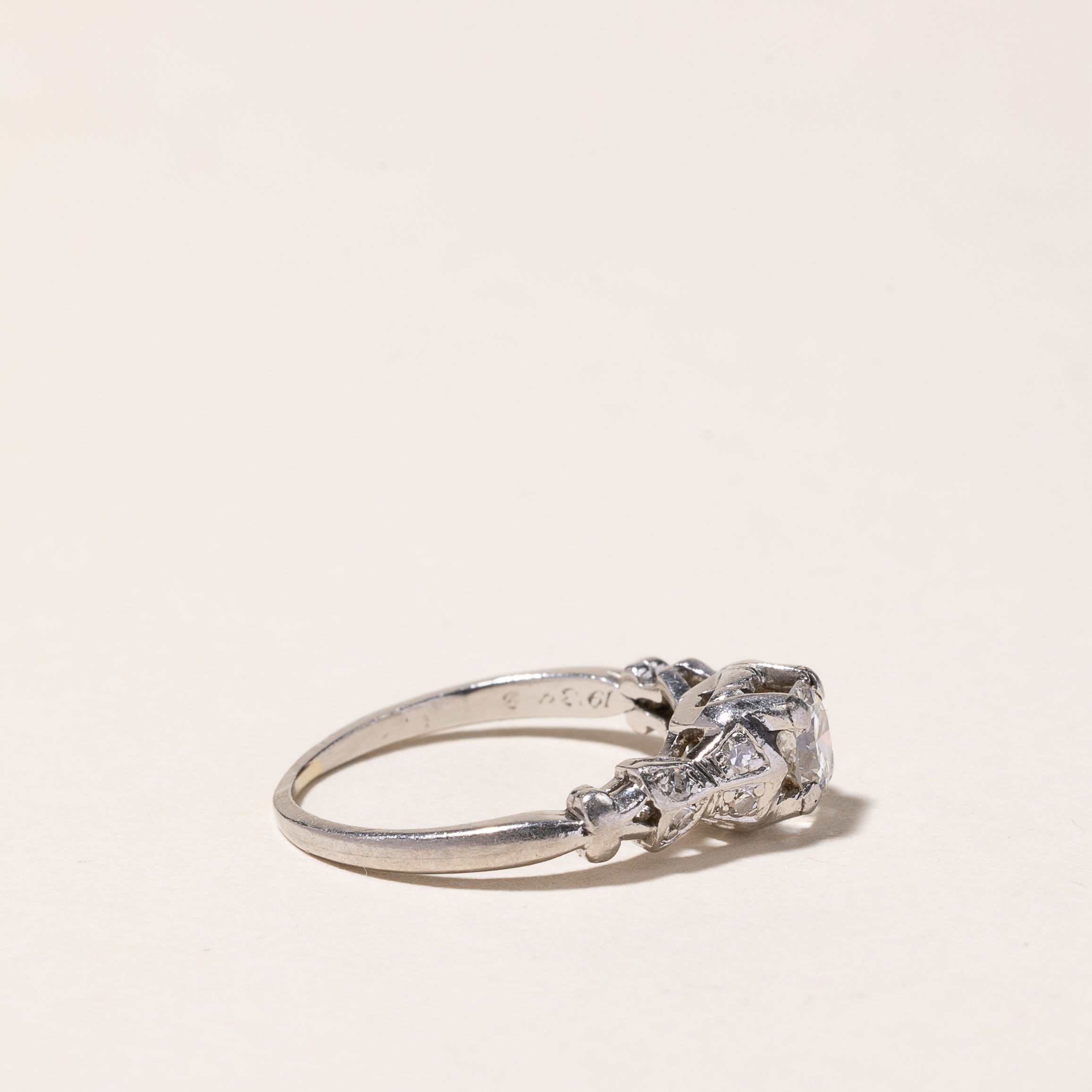 Birks' Vintage Platinum Diamond Engagement Ring | 0.46ctw | SZ 3.75