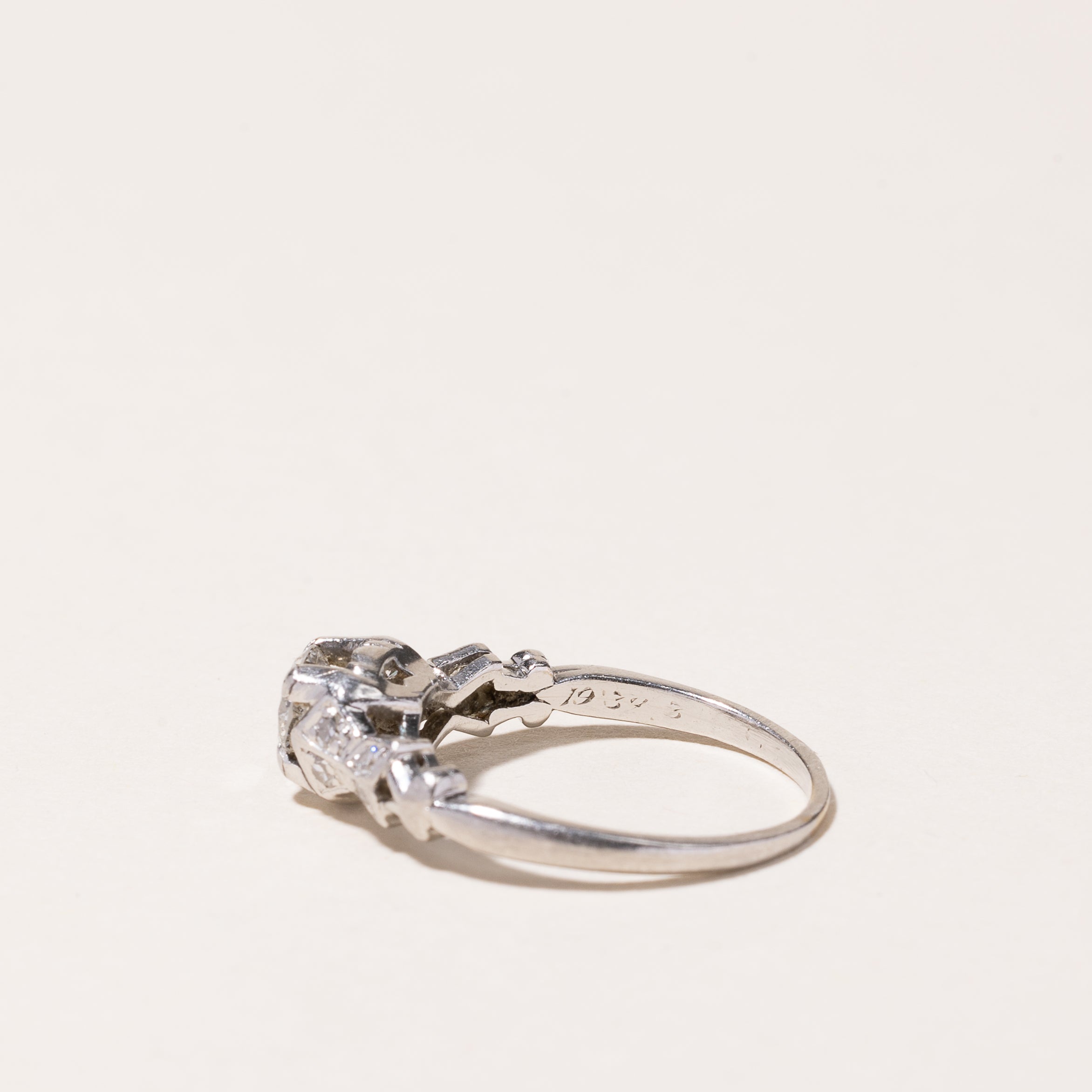 Birks' Vintage Platinum Diamond Engagement Ring | 0.46ctw | SZ 3.75