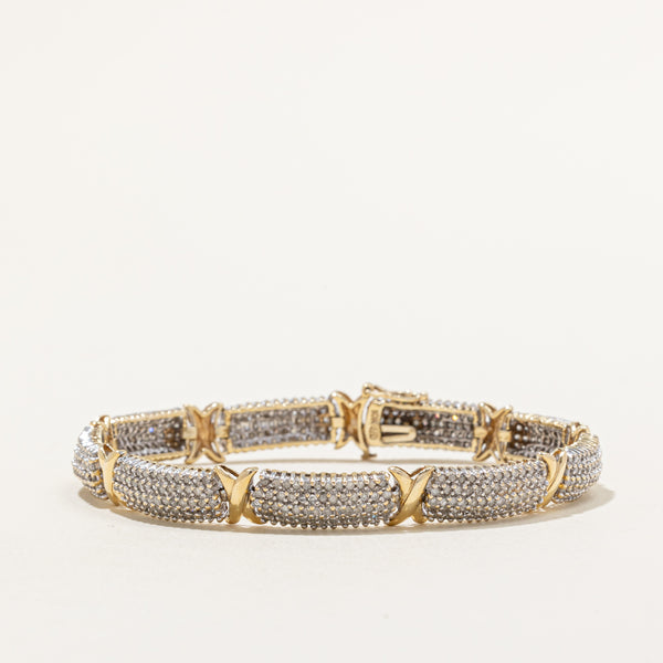 Pave Set Diamond Bracelet | 4.16ctw | 7.5