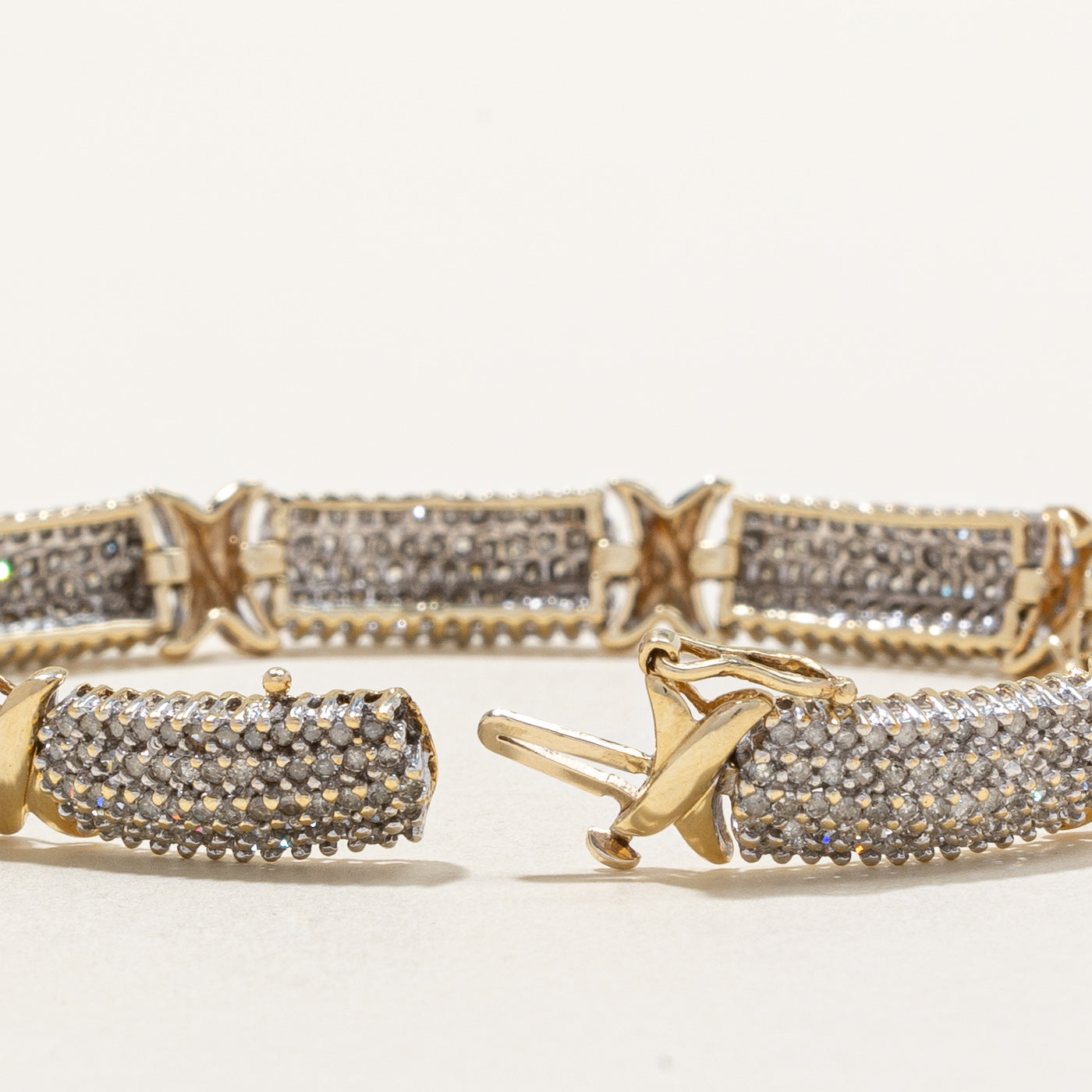 Pave Set Diamond Bracelet | 4.16ctw | 7.5