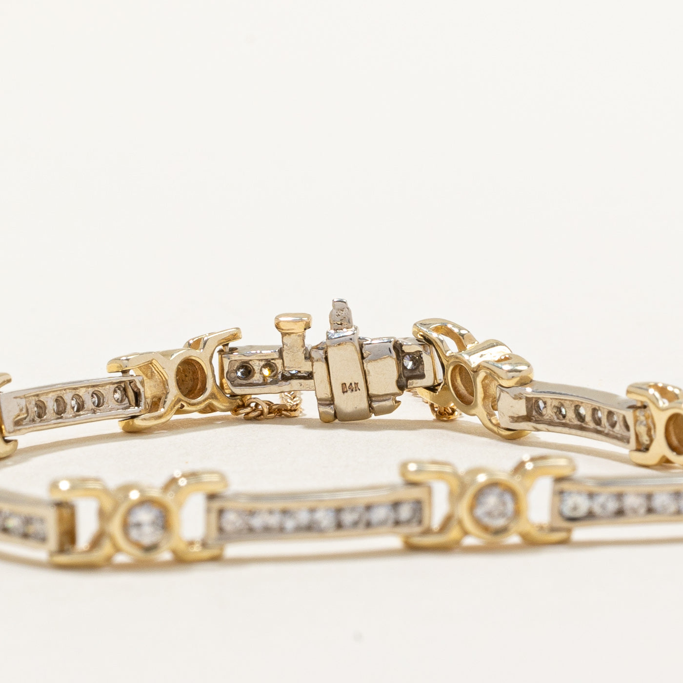 Bracelet en diamants bicolores | 2,40 ct | 7,5 po | 