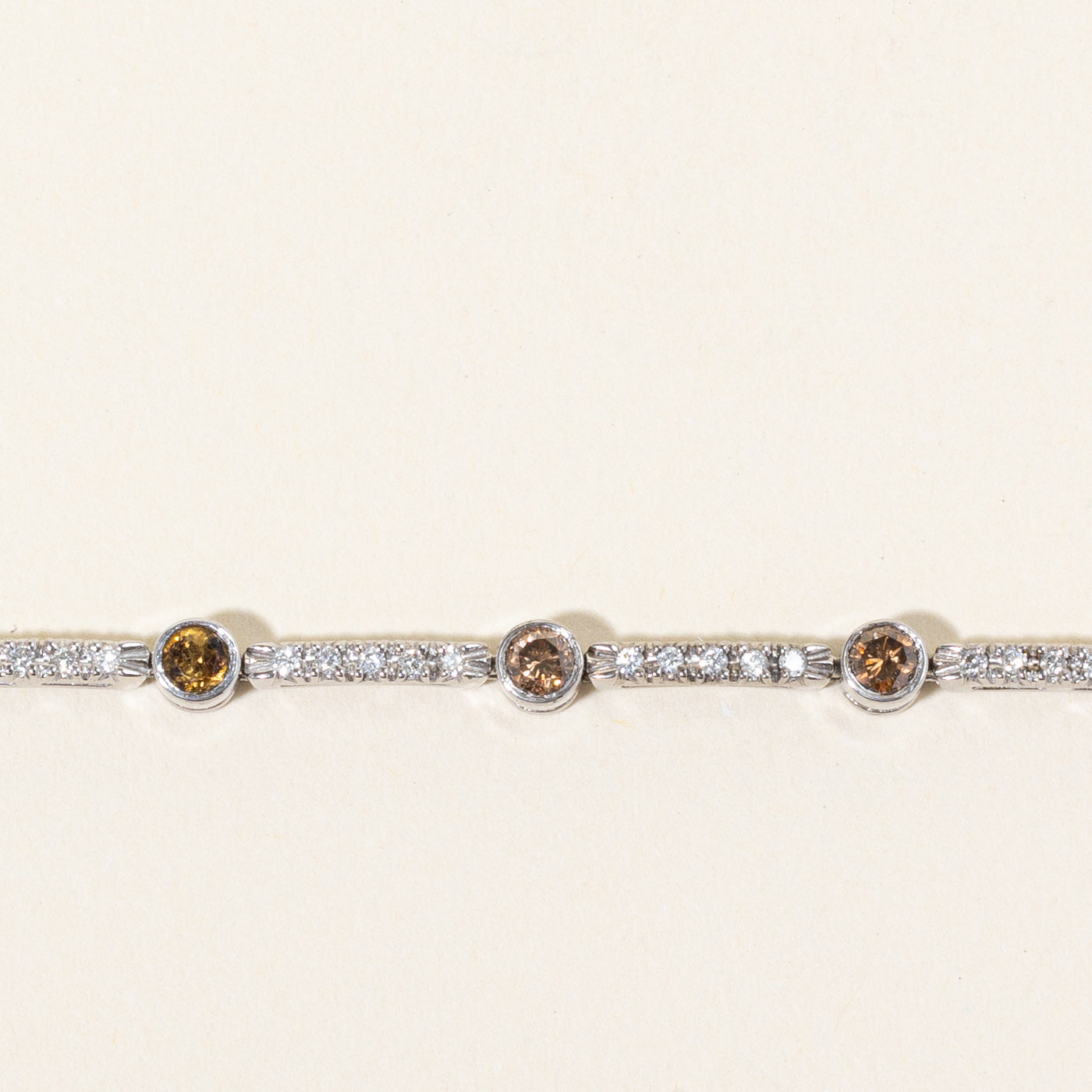 Brown & White Diamond Bracelet | 1.10ctw, 0.48ctw | 7.25" |