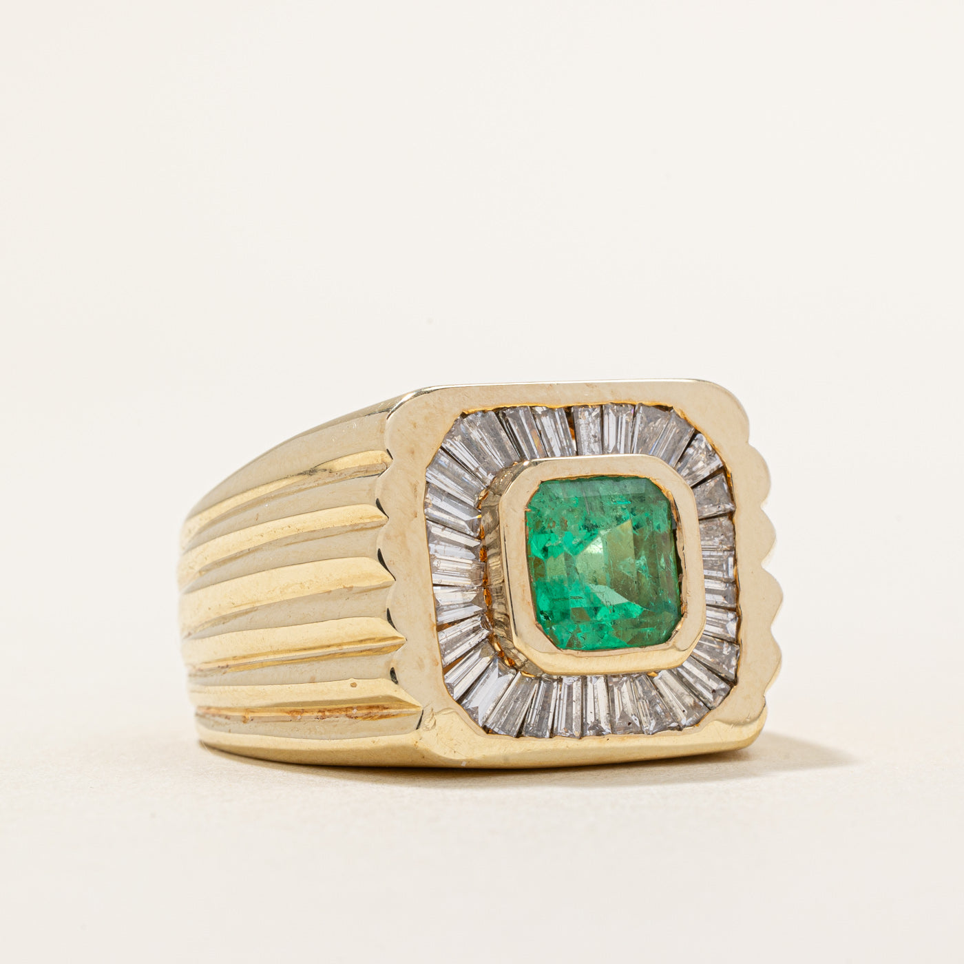 Emerald & Diamond Cocktail Ring | 2.81ct, 1.30ctw | SZ 9.75 |