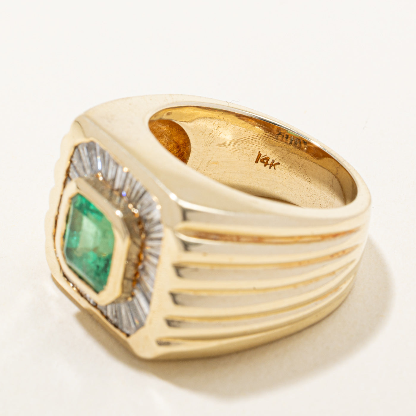 Emerald & Diamond Cocktail Ring | 2.81ct, 1.30ctw | SZ 9.75 |