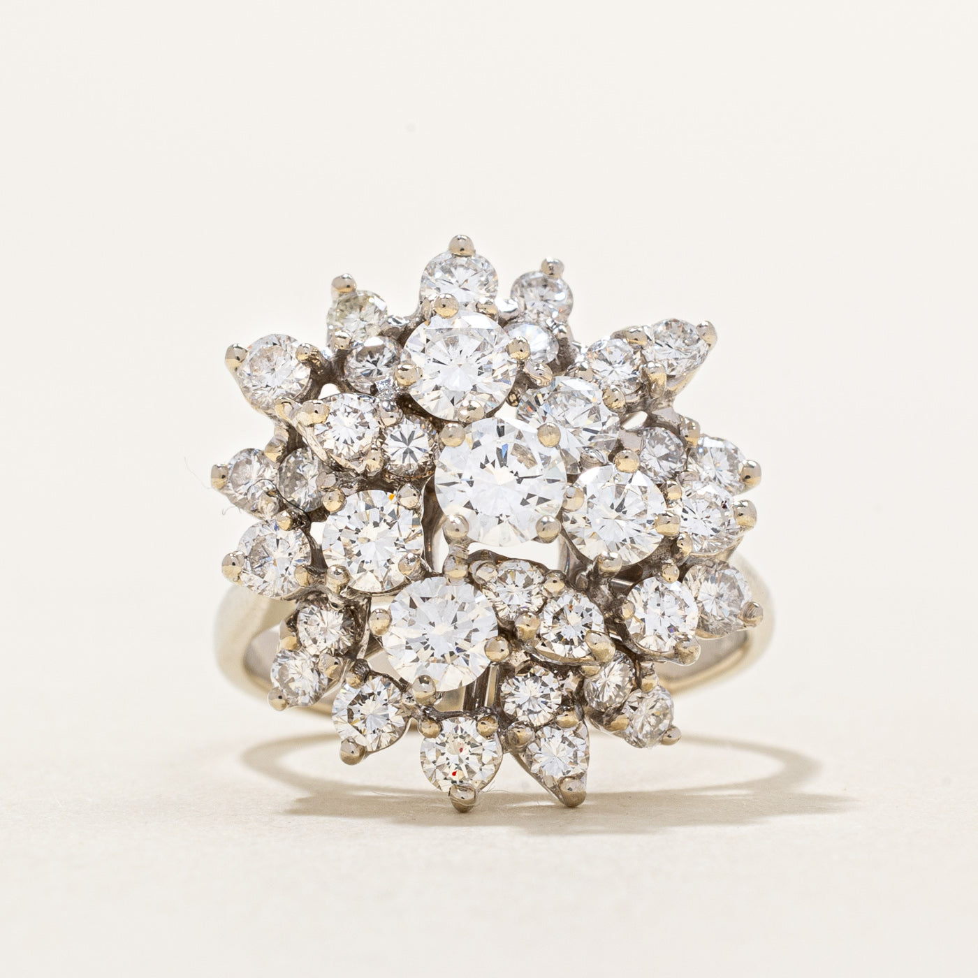 Diamond Cocktail Ring | 2.11ctw | SZ 4.5 |