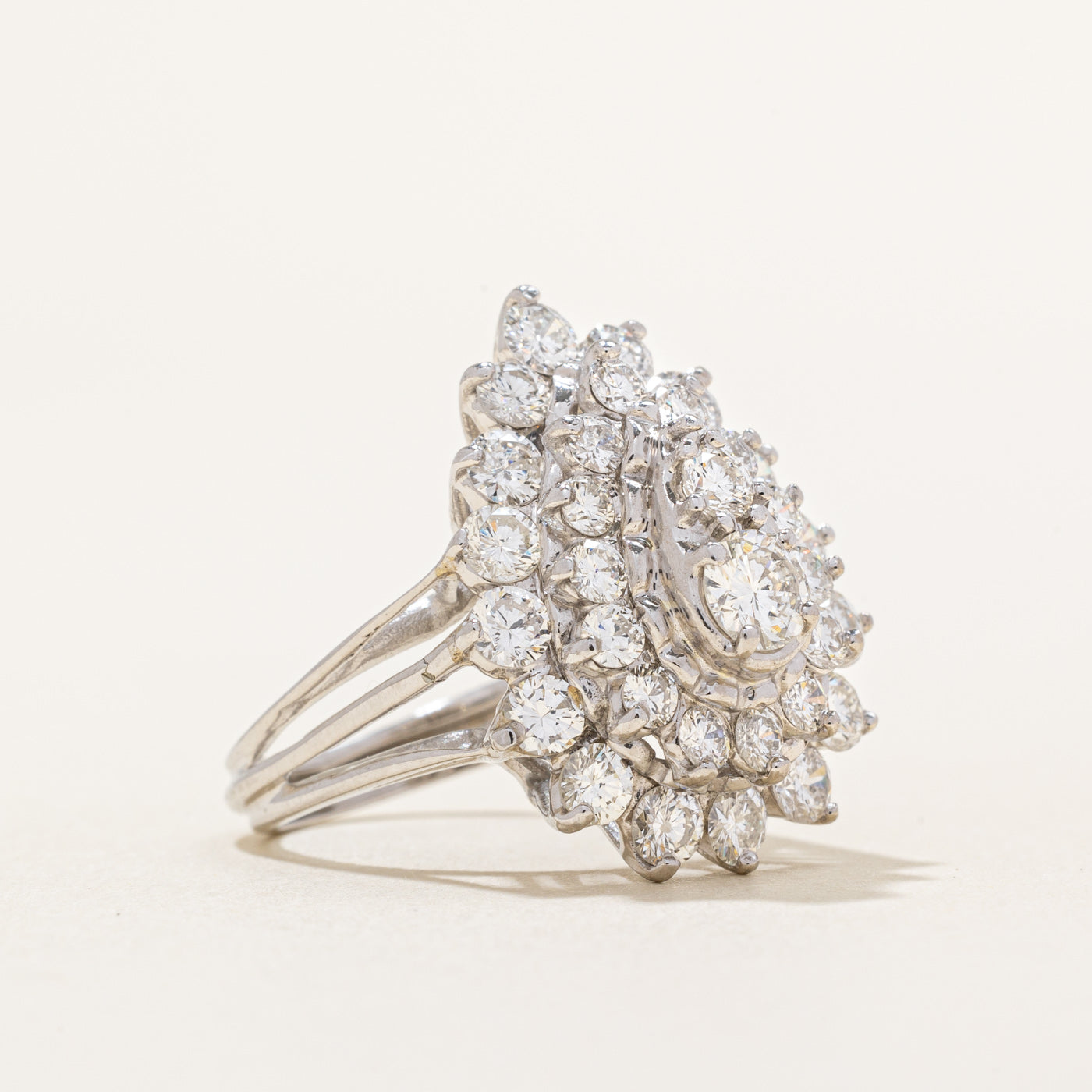 Diamond Pear Shaped Cocktail Ring | 2.33ctw | SZ 6 |