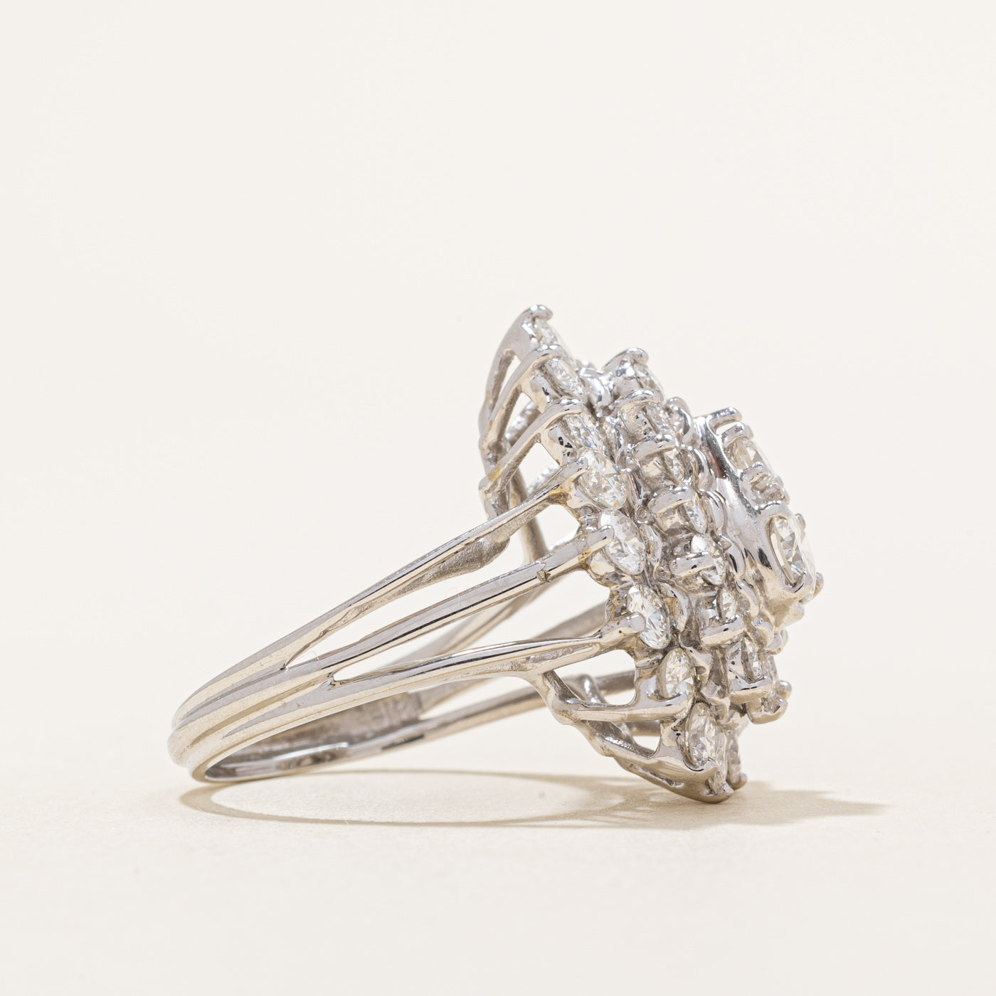 Diamond Pear Shaped Cocktail Ring | 2.33ctw | SZ 6 |