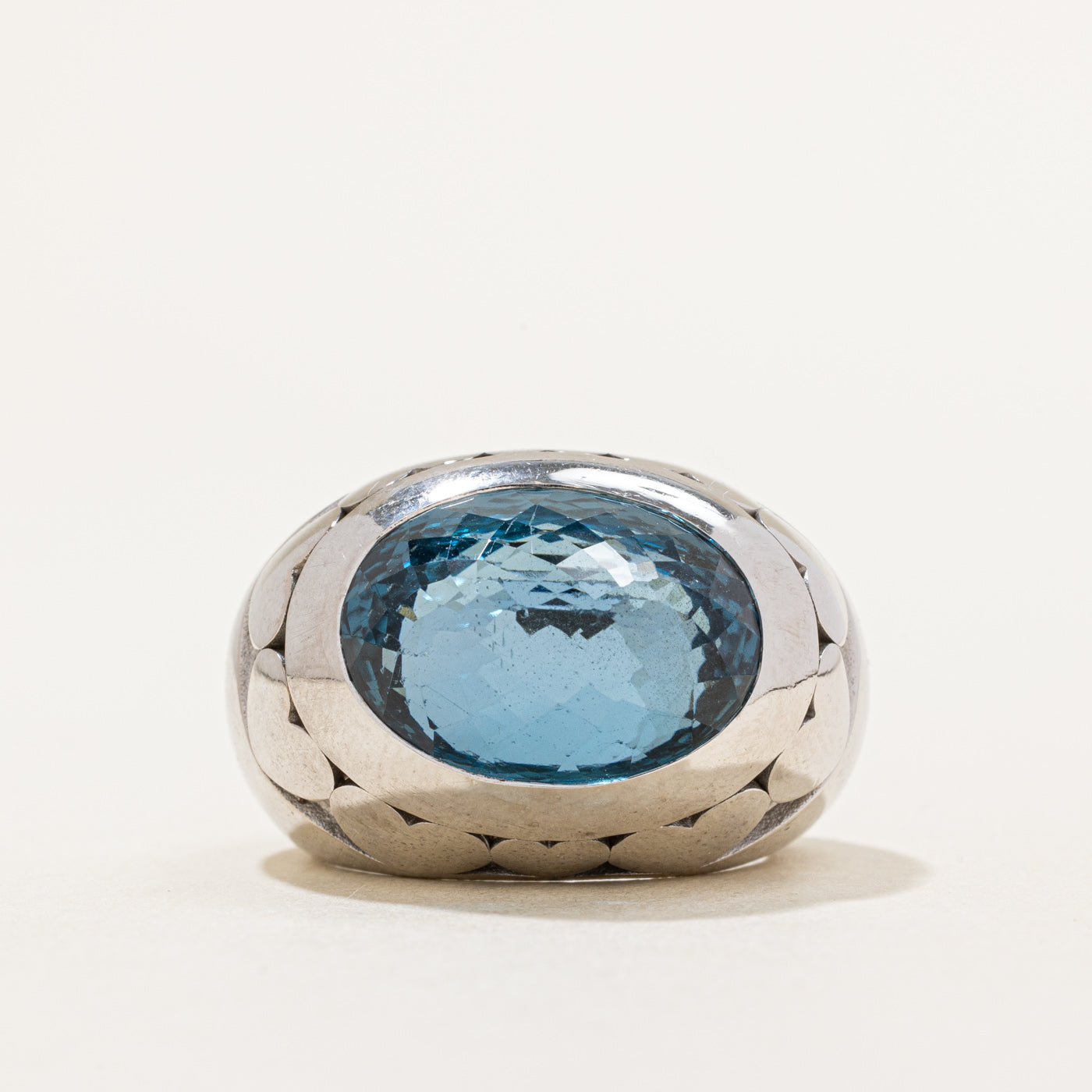 Blue Topaz Cocktail Ring | 11.57ct | SZ 7 |