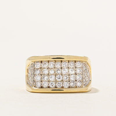 Pave Set Diamond Ring | 1.04ctw | SZ 6.5 |