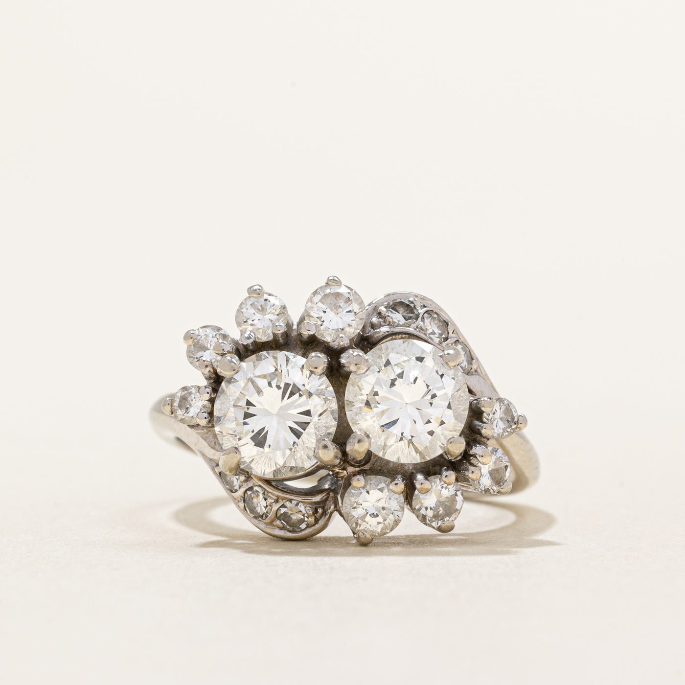 Diamond Bypass Ring | 2.23ctw | SZ 6.25 |