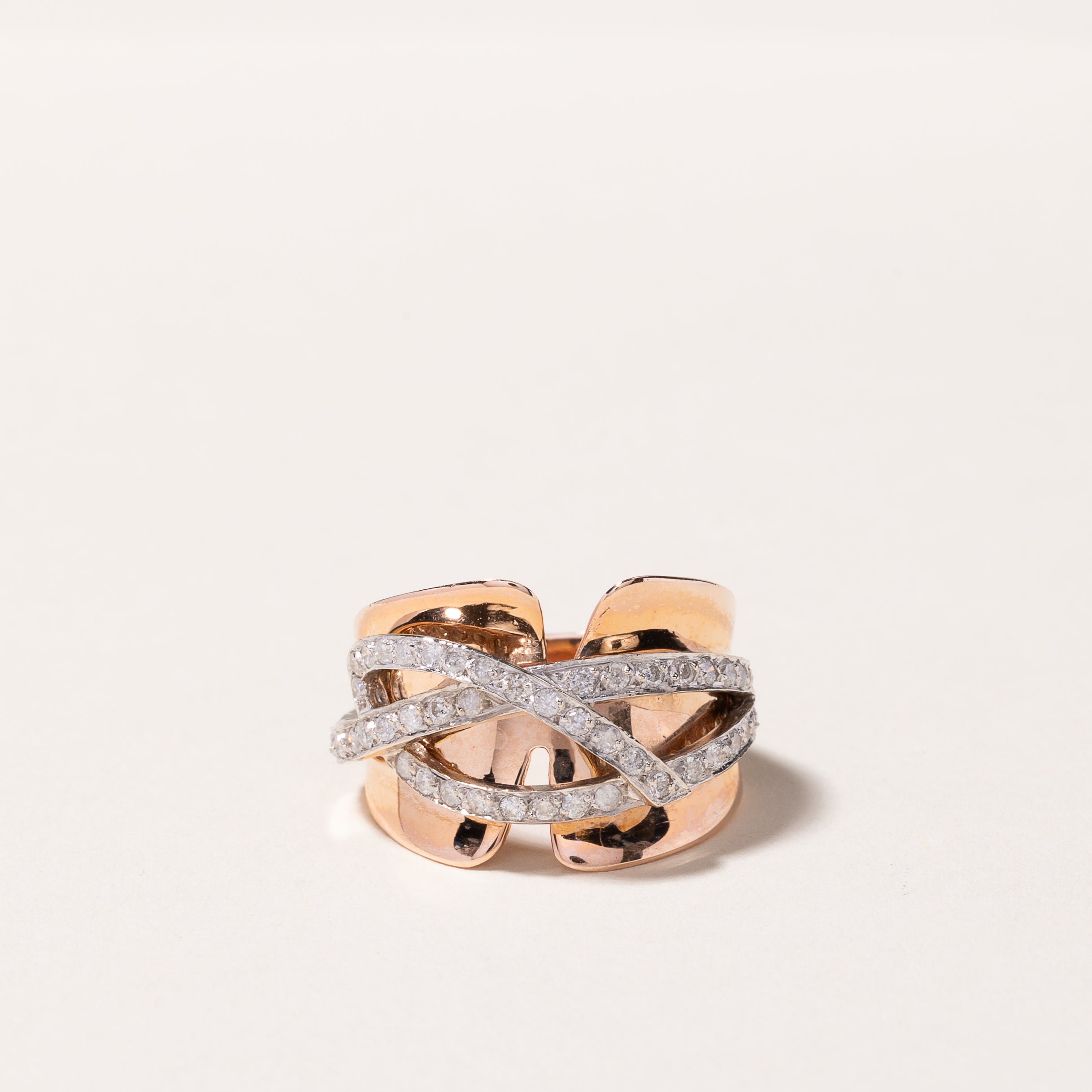 14k Rose Gold Diamond Ring | 0.59ctw | SZ 6