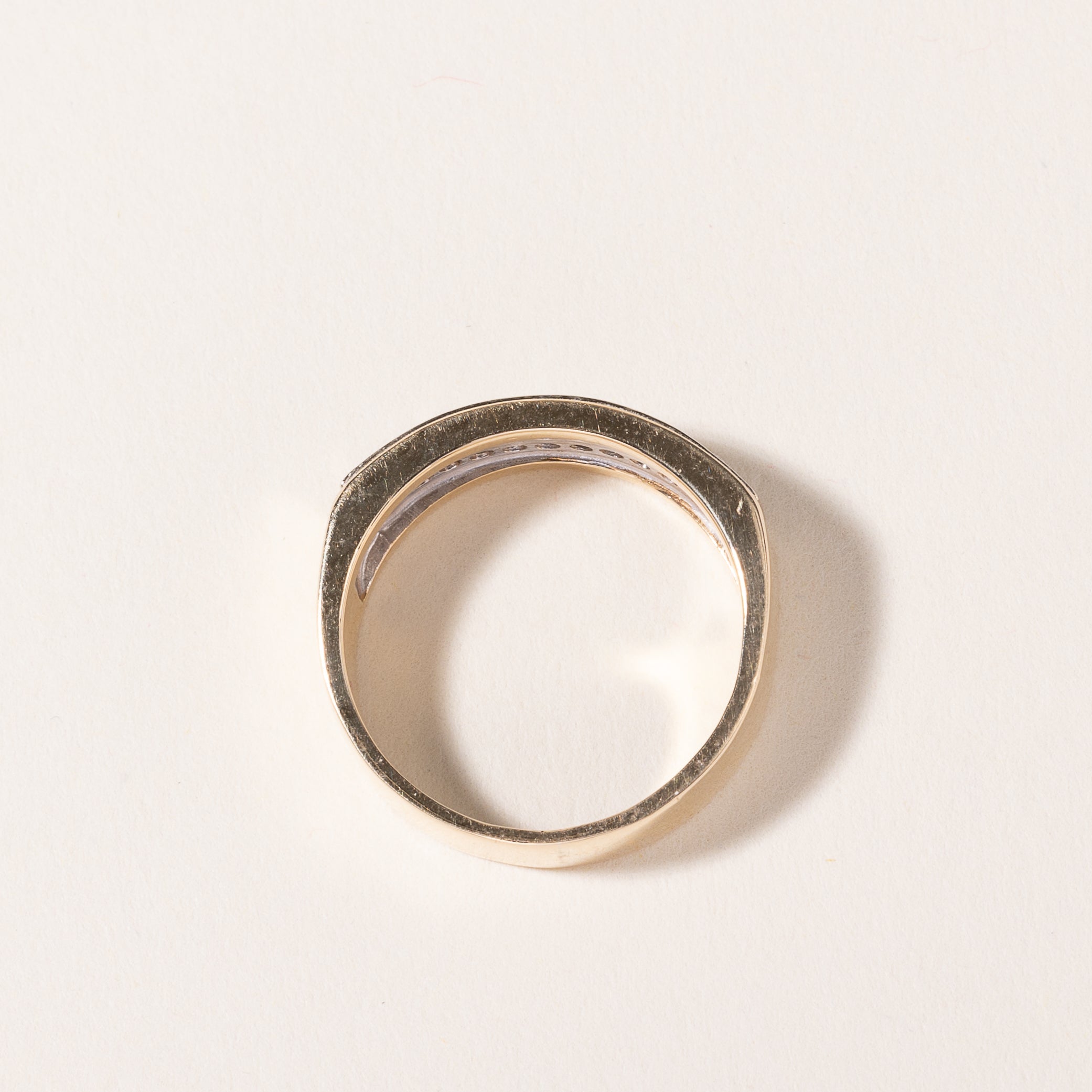 14k Yellow Gold Double Row Diamond Band | 0.48ctw | SZ 9