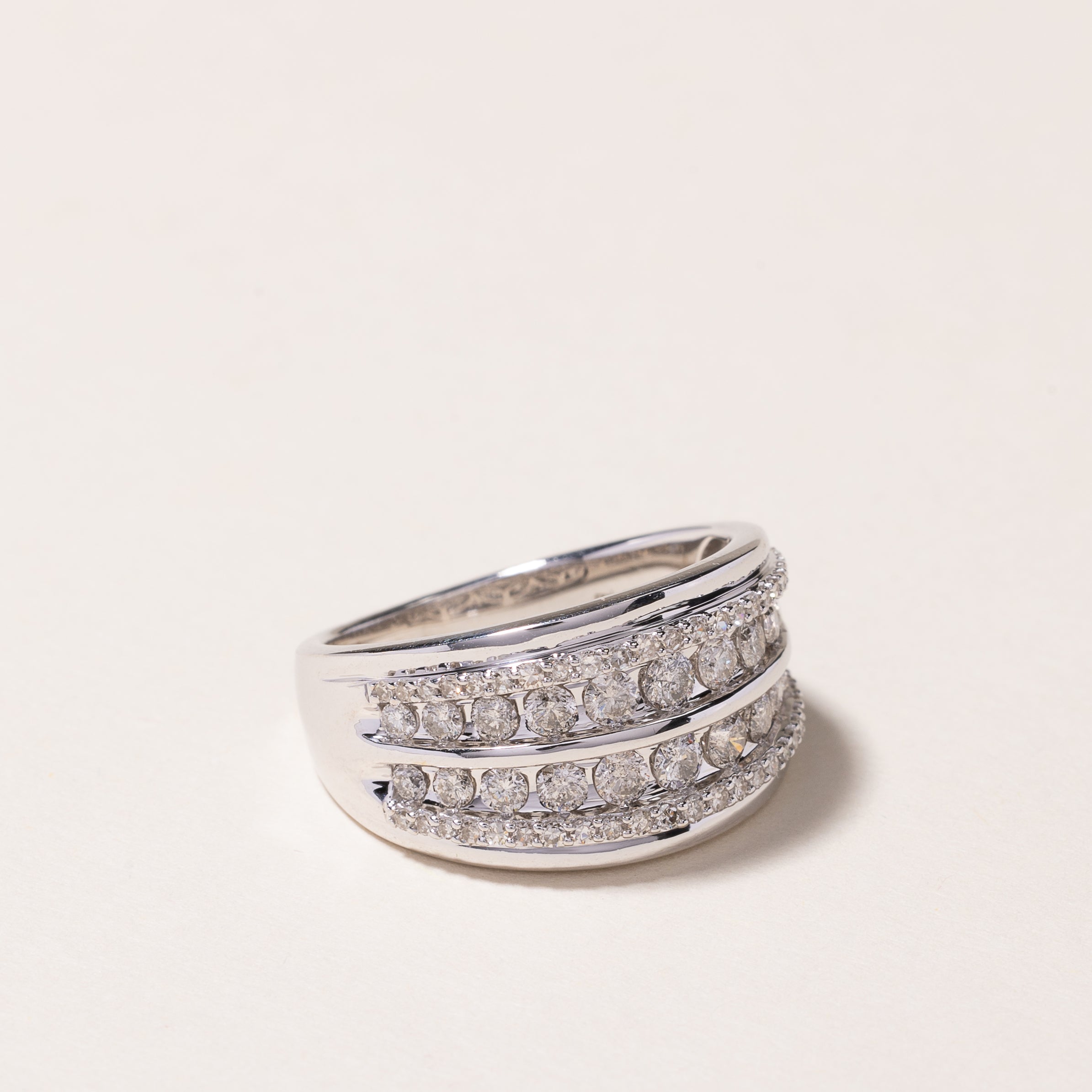 10k White Gold Diamond Ring | 1.00ctw | SZ 7