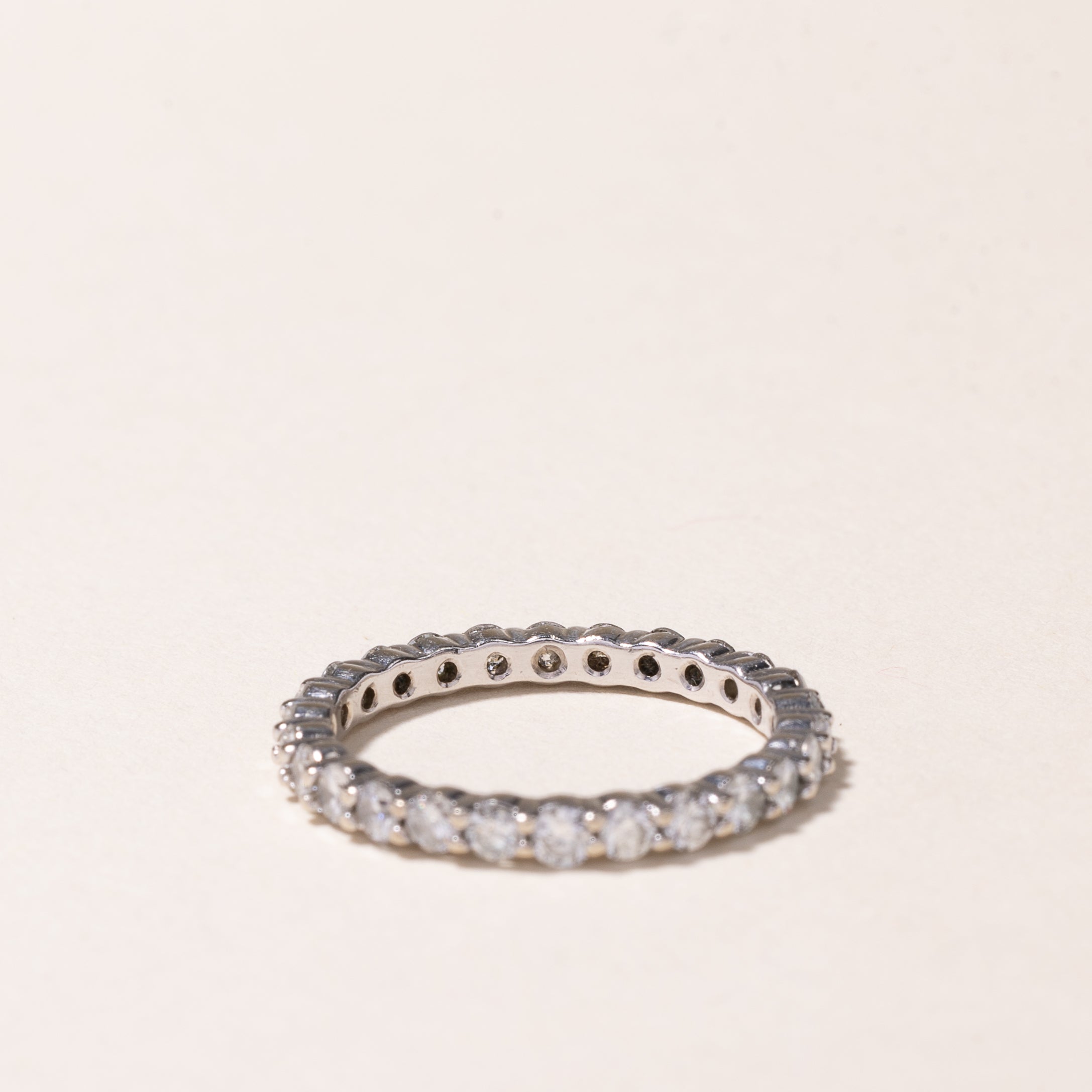 18k White Gold Diamond Eternity Band | 1.01ctw | SZ 4.5