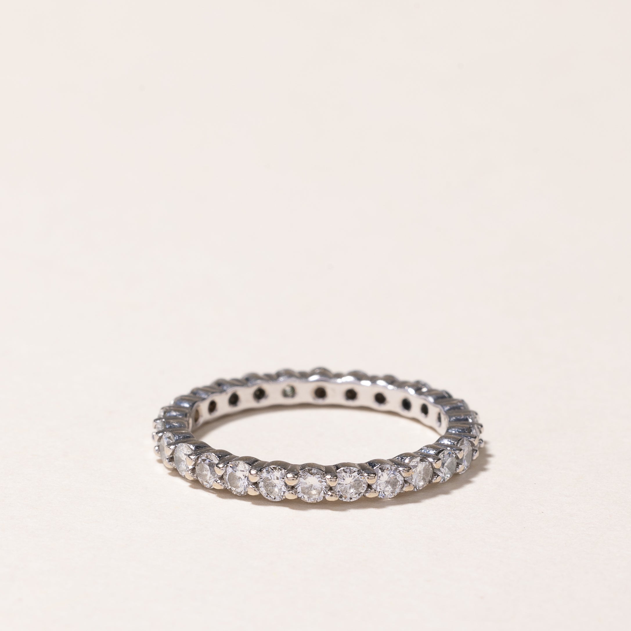 18k White Gold Diamond Eternity Band | 1.01ctw | SZ 4.5