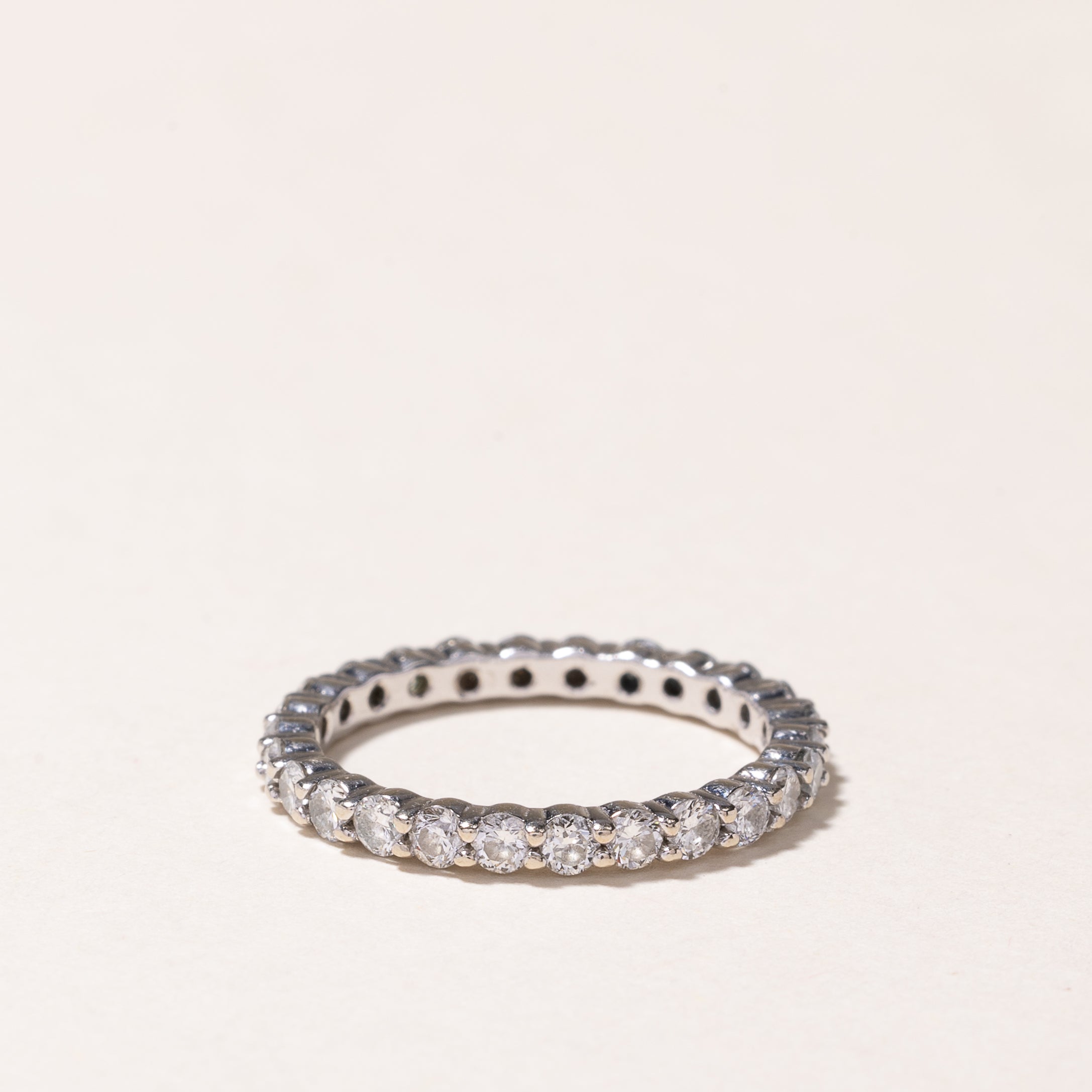 18k White Gold Diamond Eternity Band | 1.01ctw | SZ 4.5