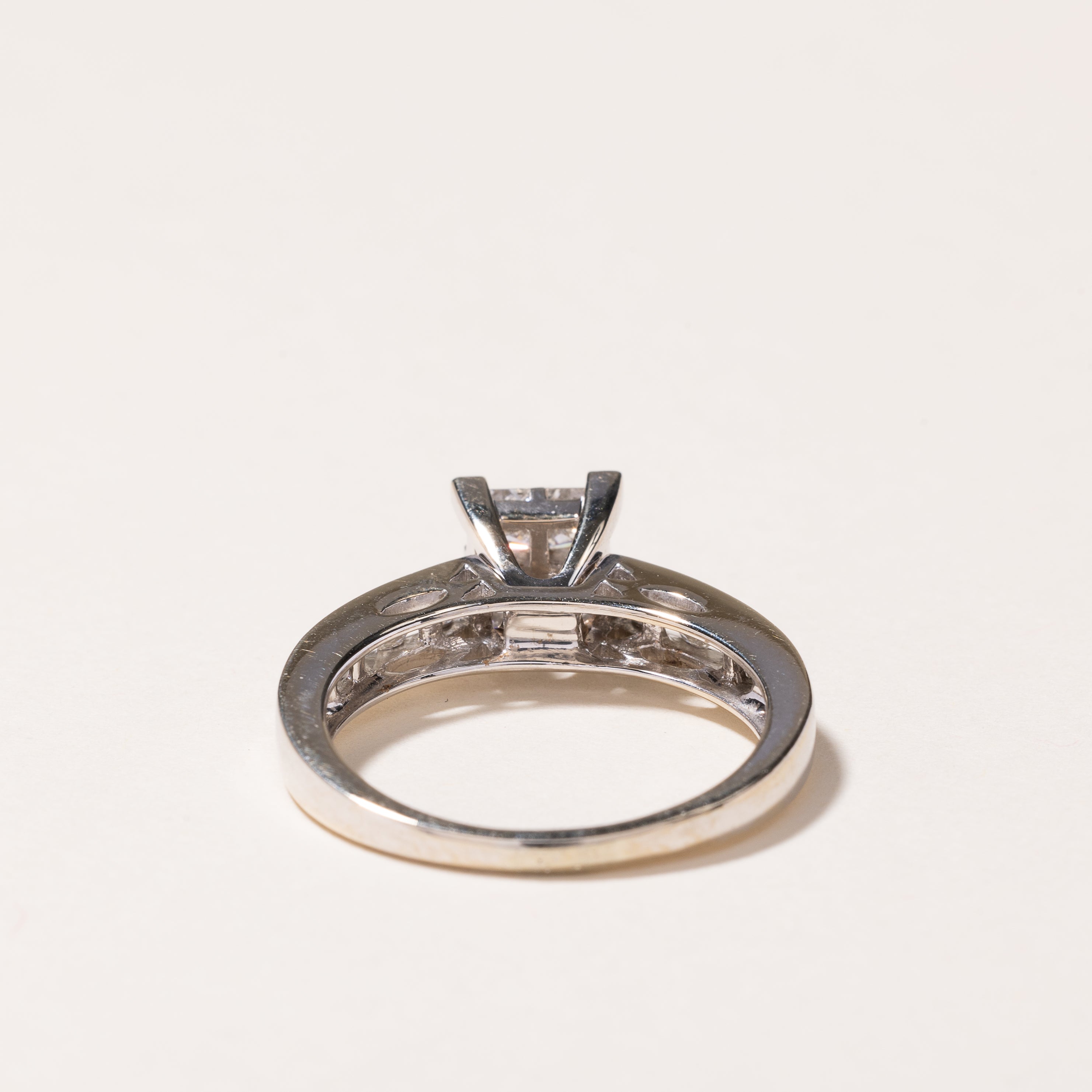 14k White Gold Diamond Engagement Ring | 0.94ctw | SZ 7.5