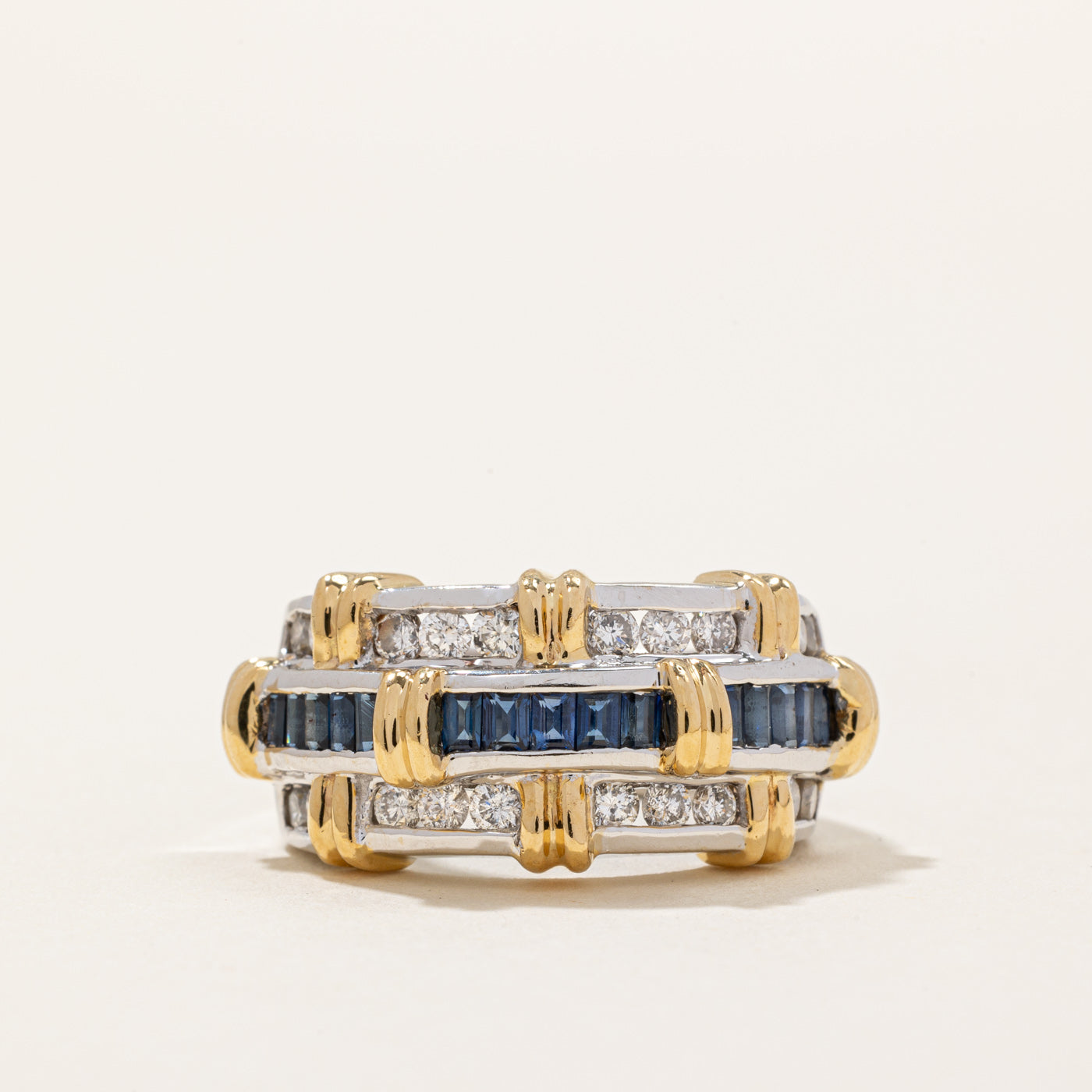 Sapphire & Diamond Cocktail Ring | 0.84ctw, 0.71ctw | SZ 6.25 |