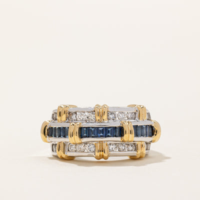 Sapphire & Diamond Cocktail Ring | 0.84ctw, 0.71ctw | SZ 6.25 |