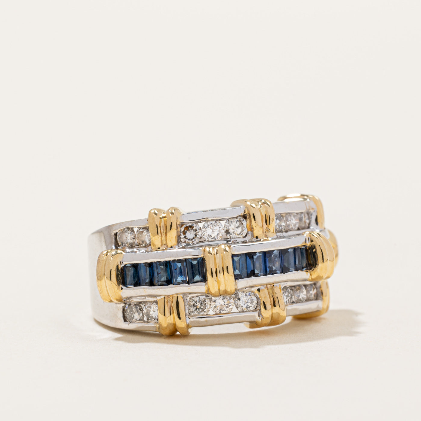 Sapphire & Diamond Cocktail Ring | 0.84ctw, 0.71ctw | SZ 6.25 |