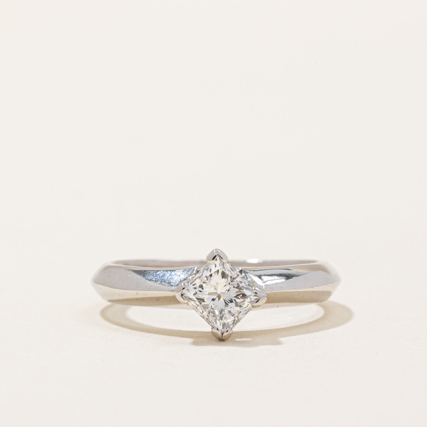 Princess Cut Diamond Engagement Ring | 0.79ct SI1 D | SZ 7 |