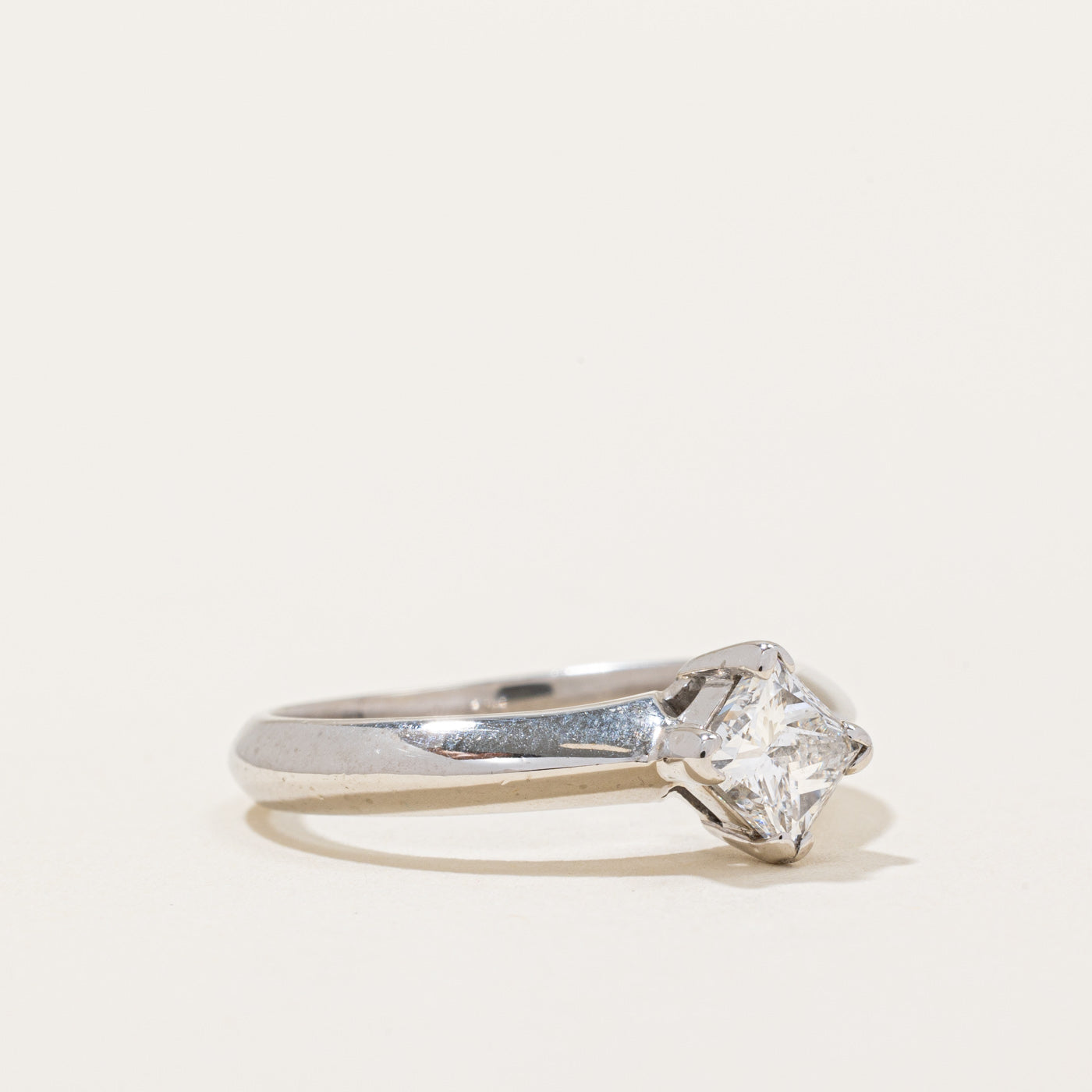 Princess Cut Diamond Engagement Ring | 0.79ct SI1 D | SZ 7 |
