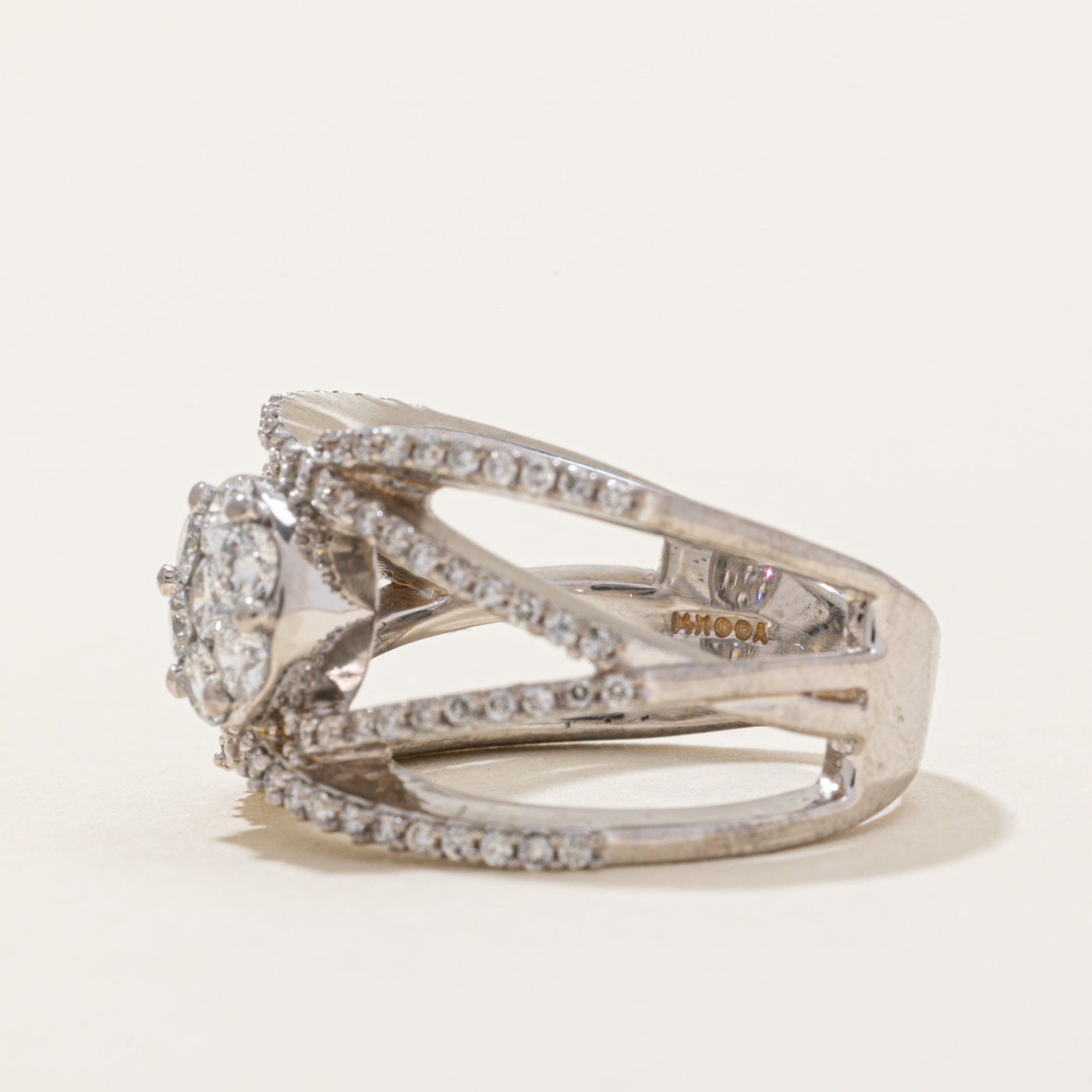 Diamond Cocktail Ring | 0.96ctw | SZ 7 |