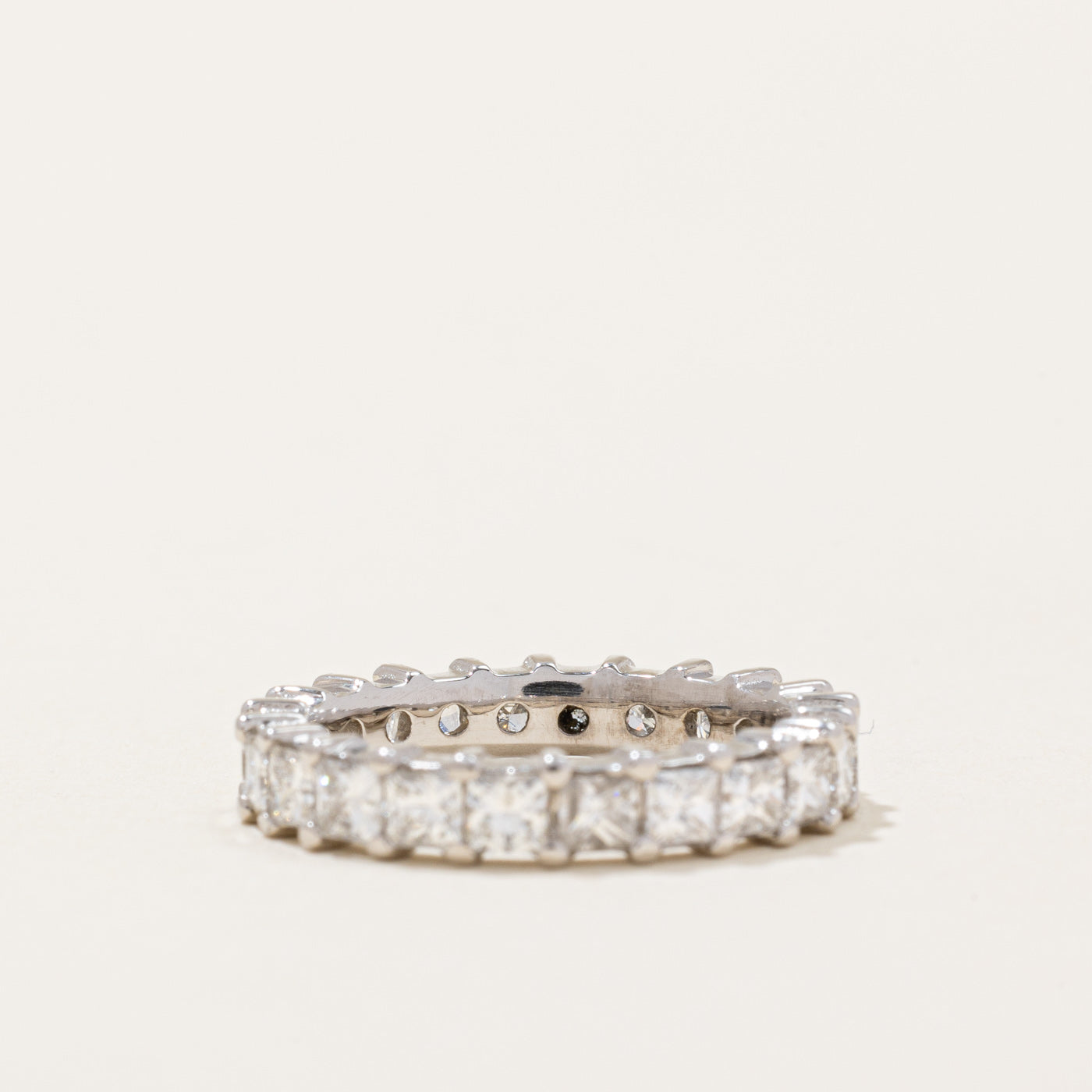 Bague d'éternité en diamant taille princesse | 1,57 ct VS1 F/G | Taille 4 | 