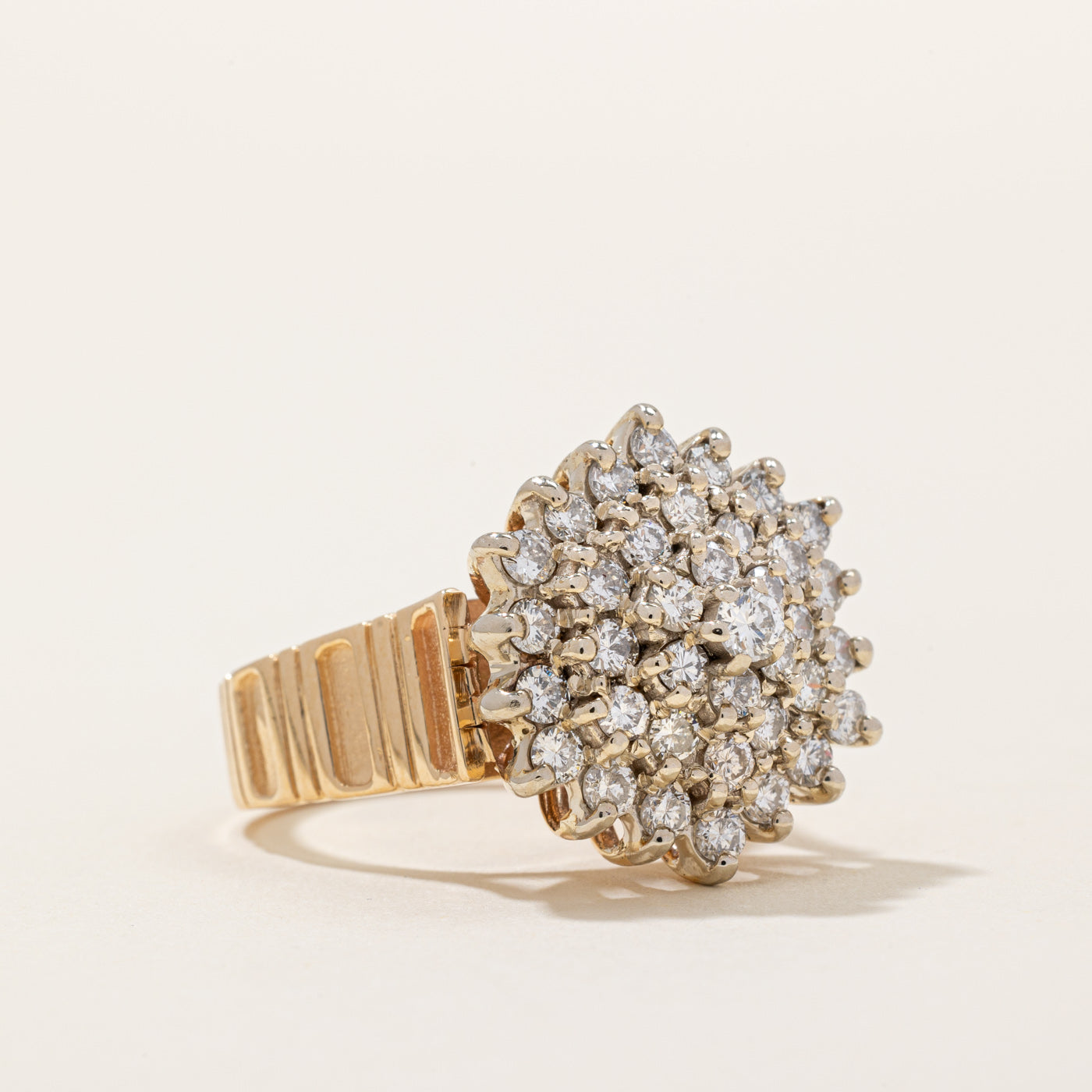 Diamond Cluster Cocktail Ring | 1.74ctw | SZ 7.25 |
