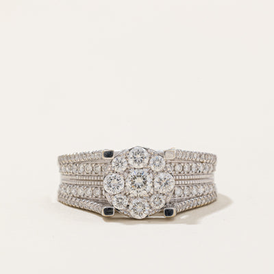High Set Diamond Cocktail Ring | 1.28ctw | SZ 9.25 |