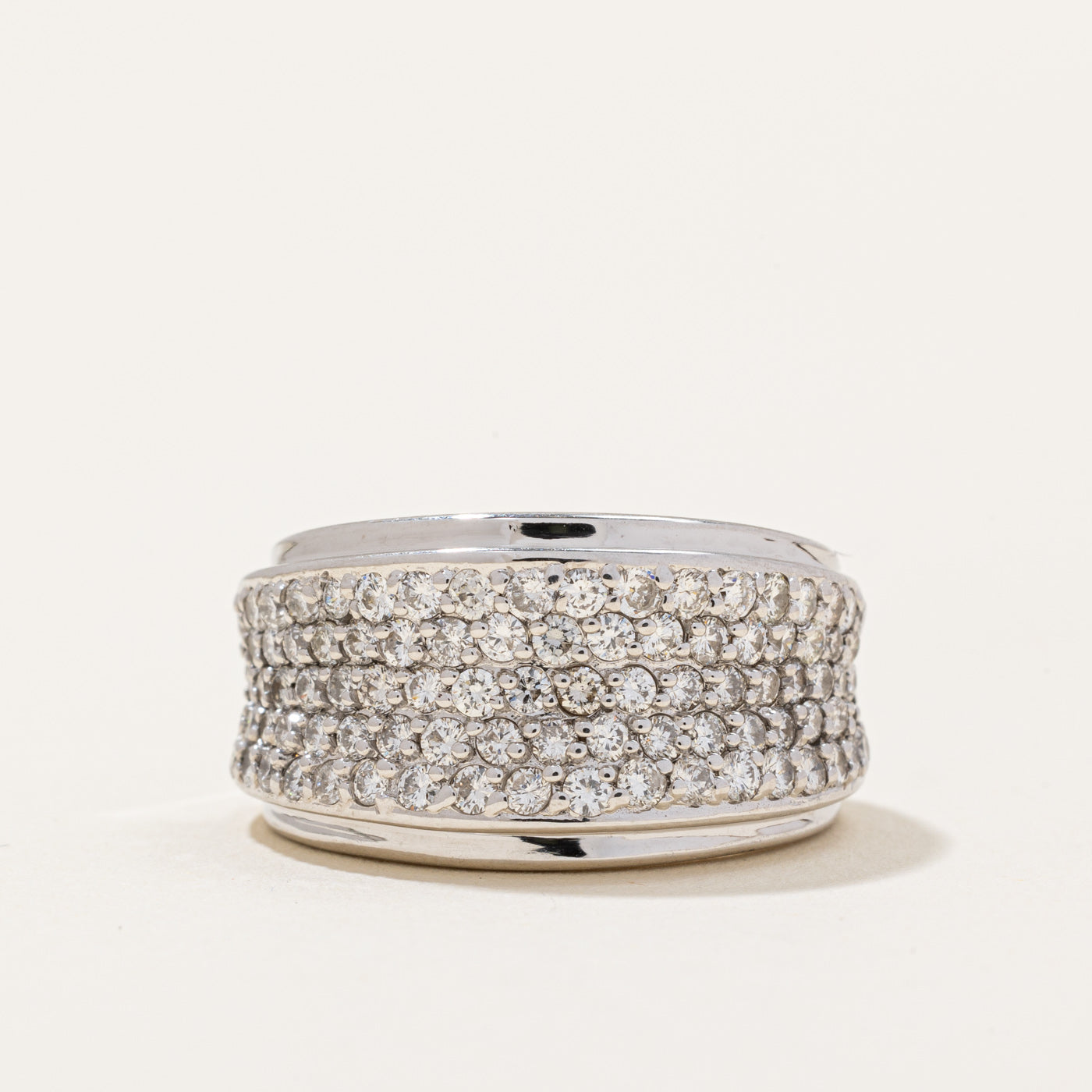 Pave Set Diamond Ring | 1.57ctw | SZ 6.5 |