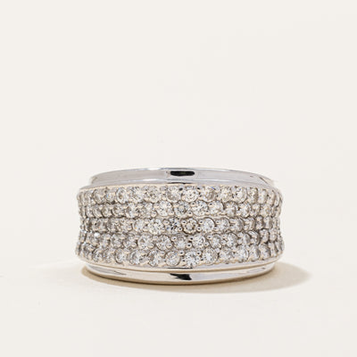 Pave Set Diamond Ring | 1.57ctw | SZ 6.5 |