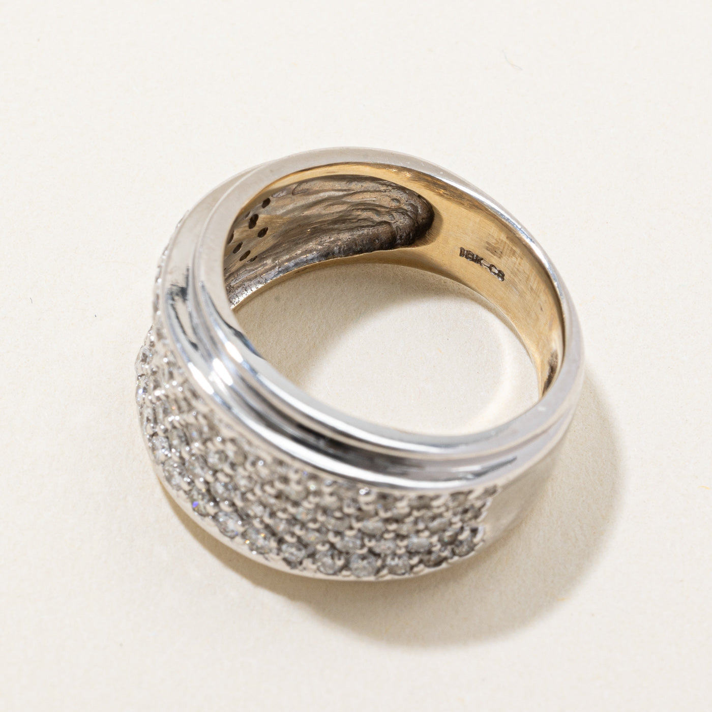 Pave Set Diamond Ring | 1.57ctw | SZ 6.5 |