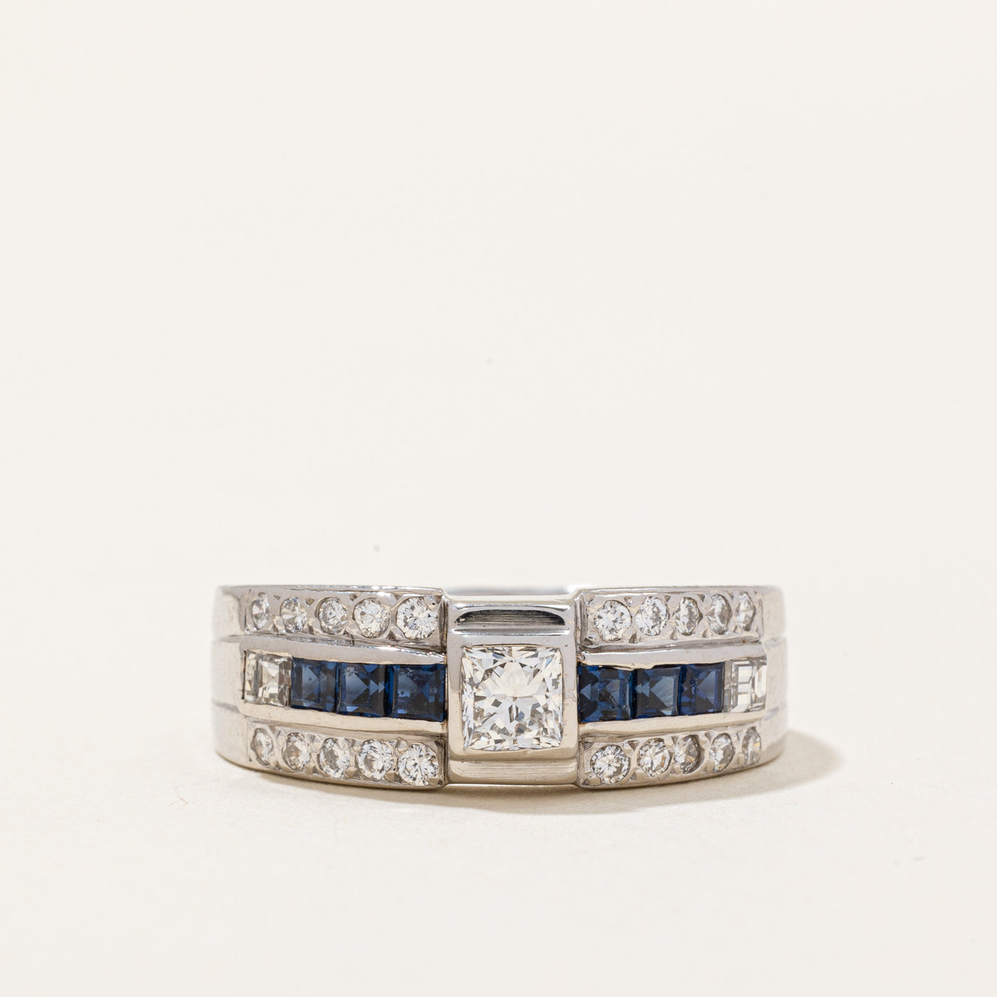 Diamond & Sapphire Ring | 0.84ctw, 0.44ctw | SZ 7 |