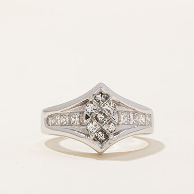 Diamond Cocktail Ring | 1.34ctw | SZ 7.75 |