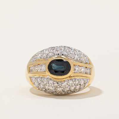 Diamond & Sapphire Cocktail Ring | 1.33ctw, 0.85ct | SZ 5.75 |