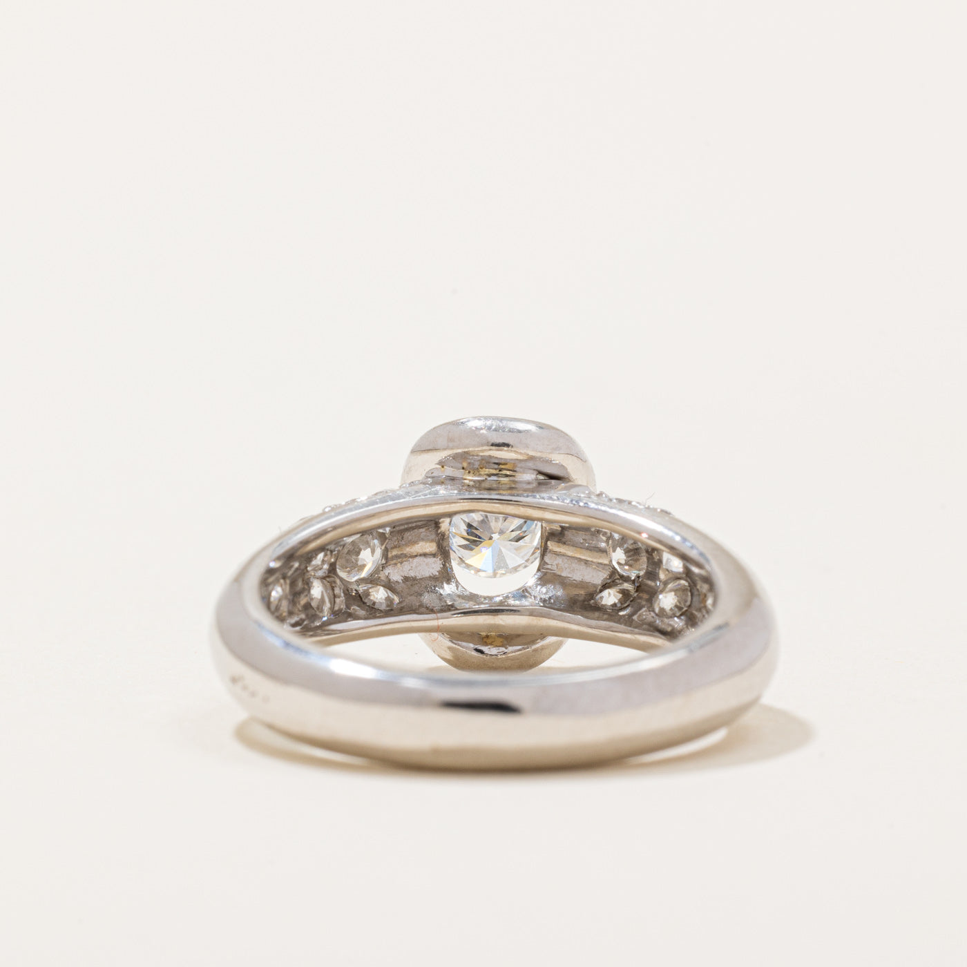 Bague sertie de diamants sous tension | 0,91 ct | Taille 4,75 | 