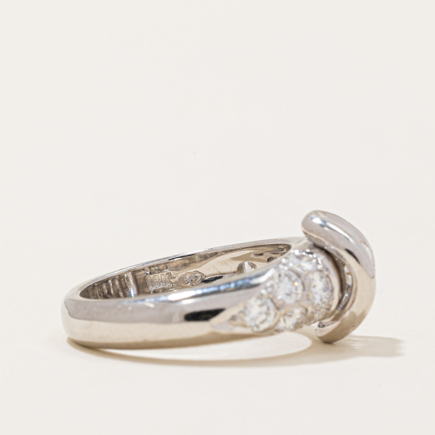 Bague sertie de diamants sous tension | 0,91 ct | Taille 4,75 | 
