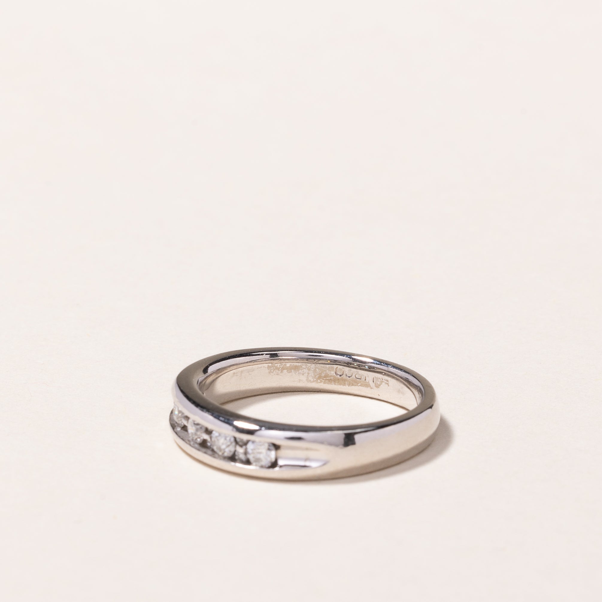 14k White Gold Channel Set Diamond Band | 0.28ctw | SZ 5.25
