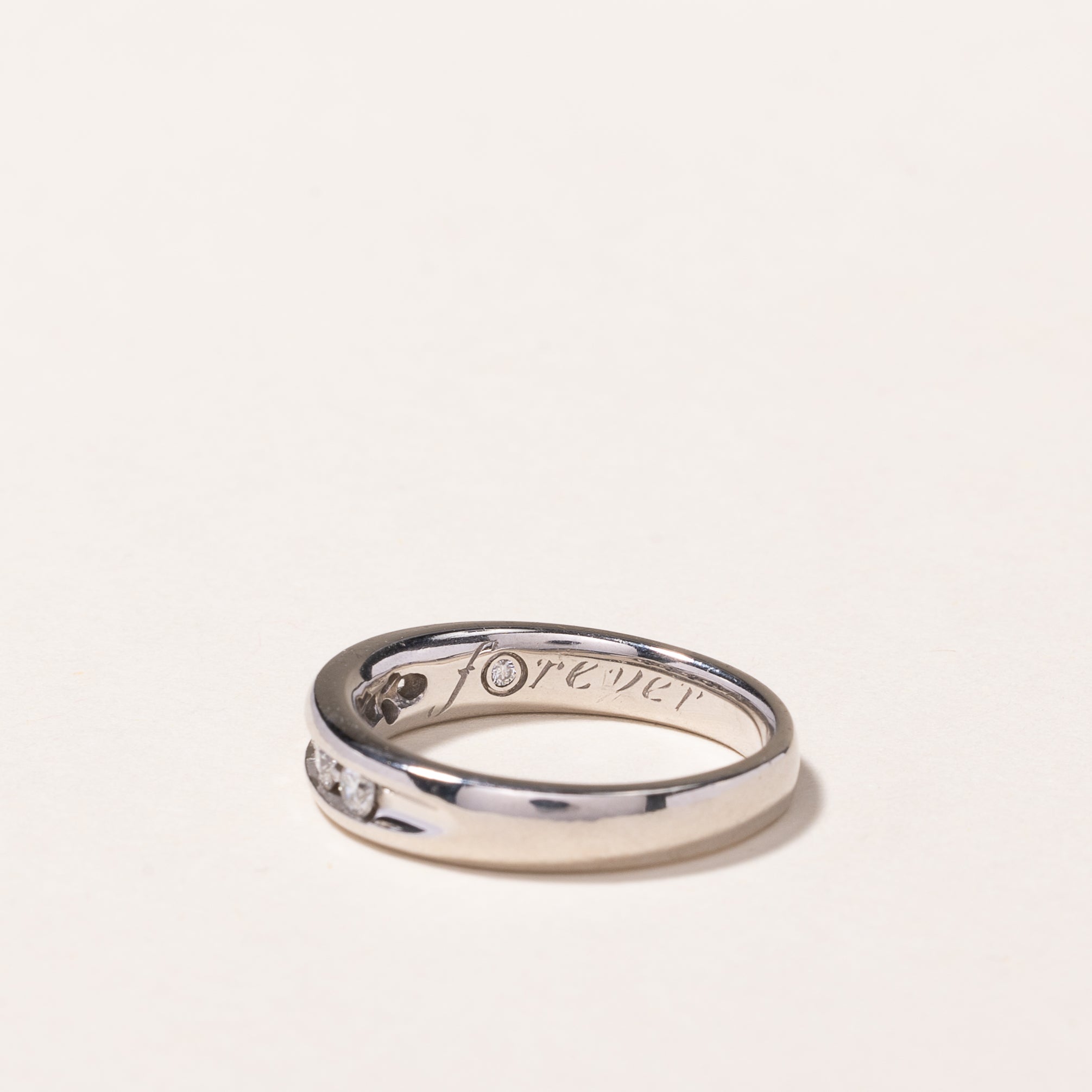 14k White Gold Channel Set Diamond Band | 0.28ctw | SZ 5.25